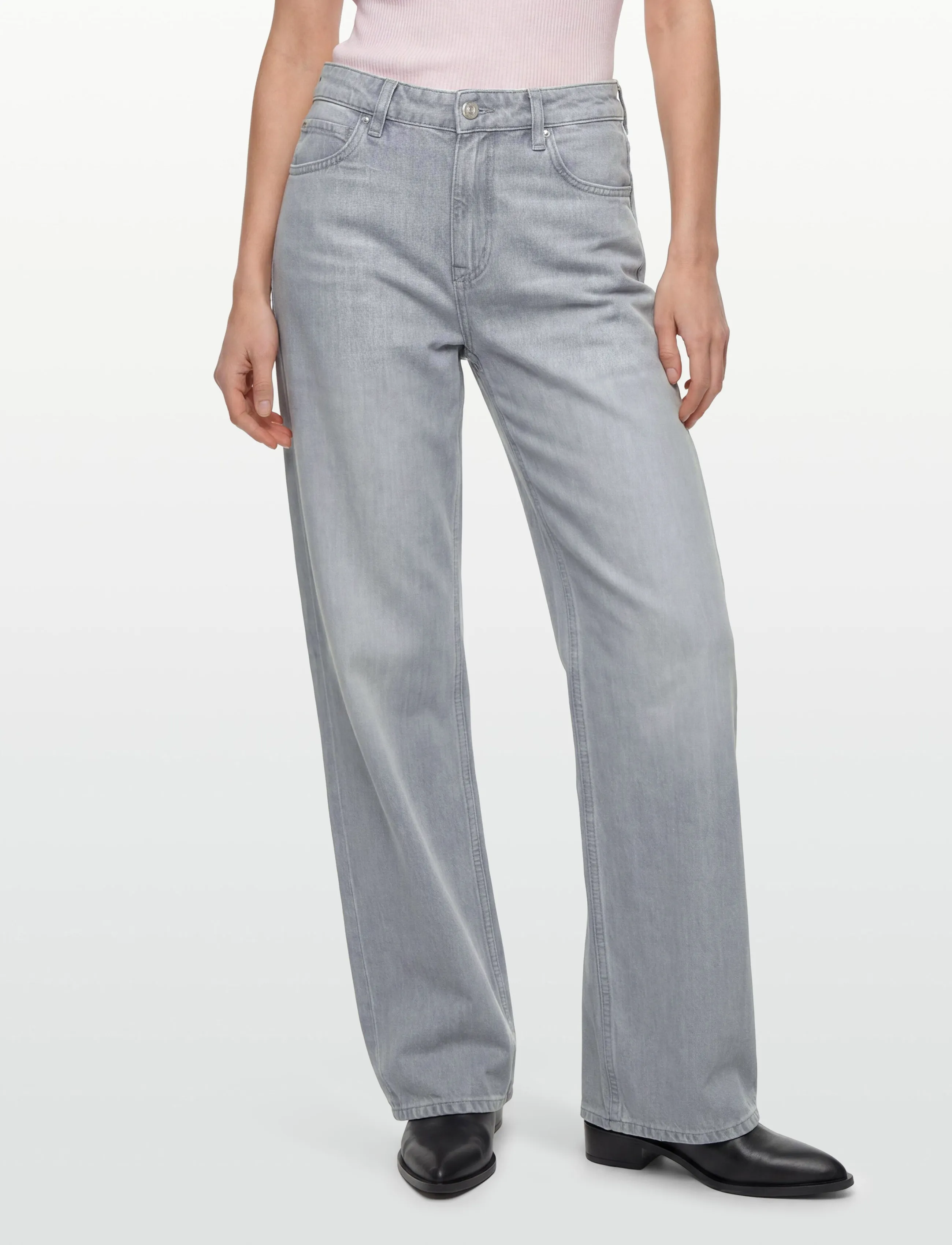 BOSS - CROSSROAD-BF 0.2 - hosen mit weitem bein - dark grey - 3