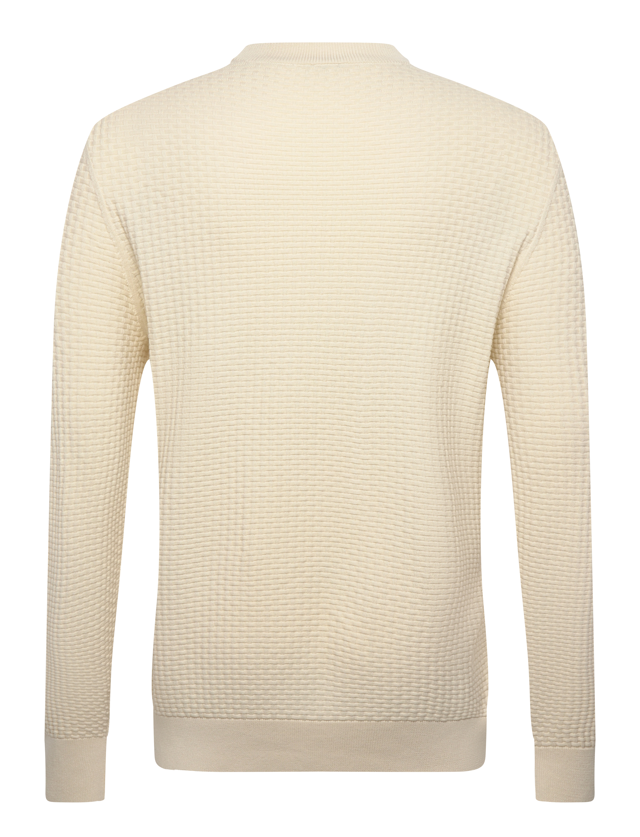 BOSS - H-Imberto - strik med rund hals - open white - 1