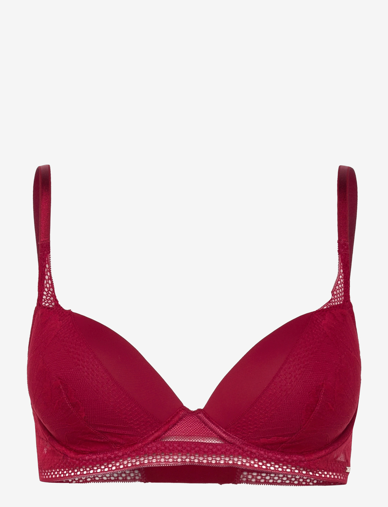 BOSS - HALF PAD_PEONY LACE - bügellose bhs - dark red - 0