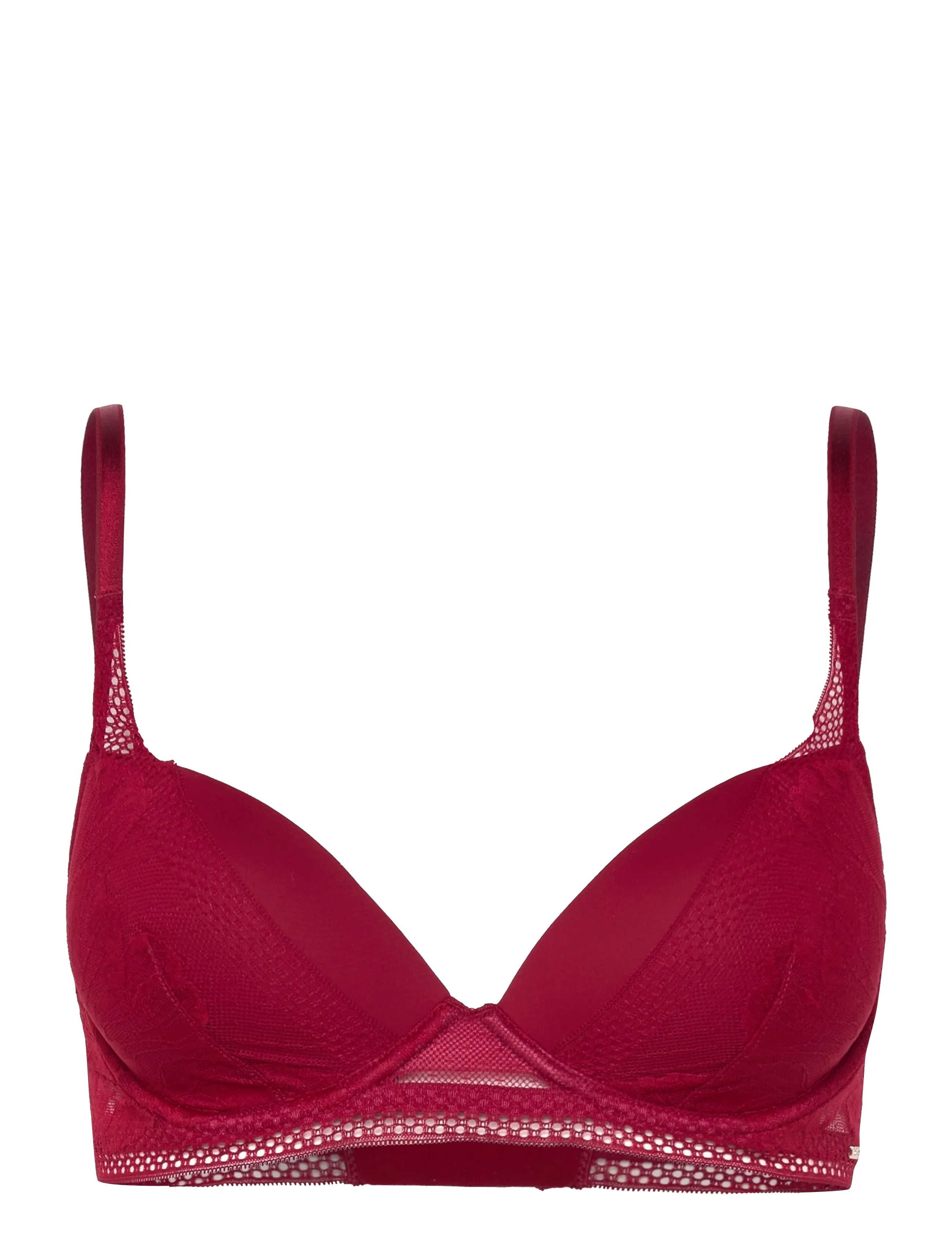 HALF PAD_PEONY LACE - DARK RED