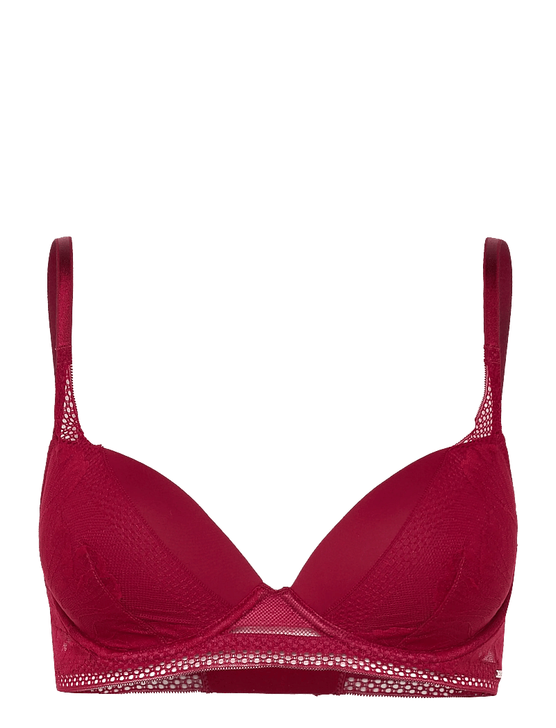 BOSS - HALF PAD_PEONY LACE - bügellose bhs - dark red - 0