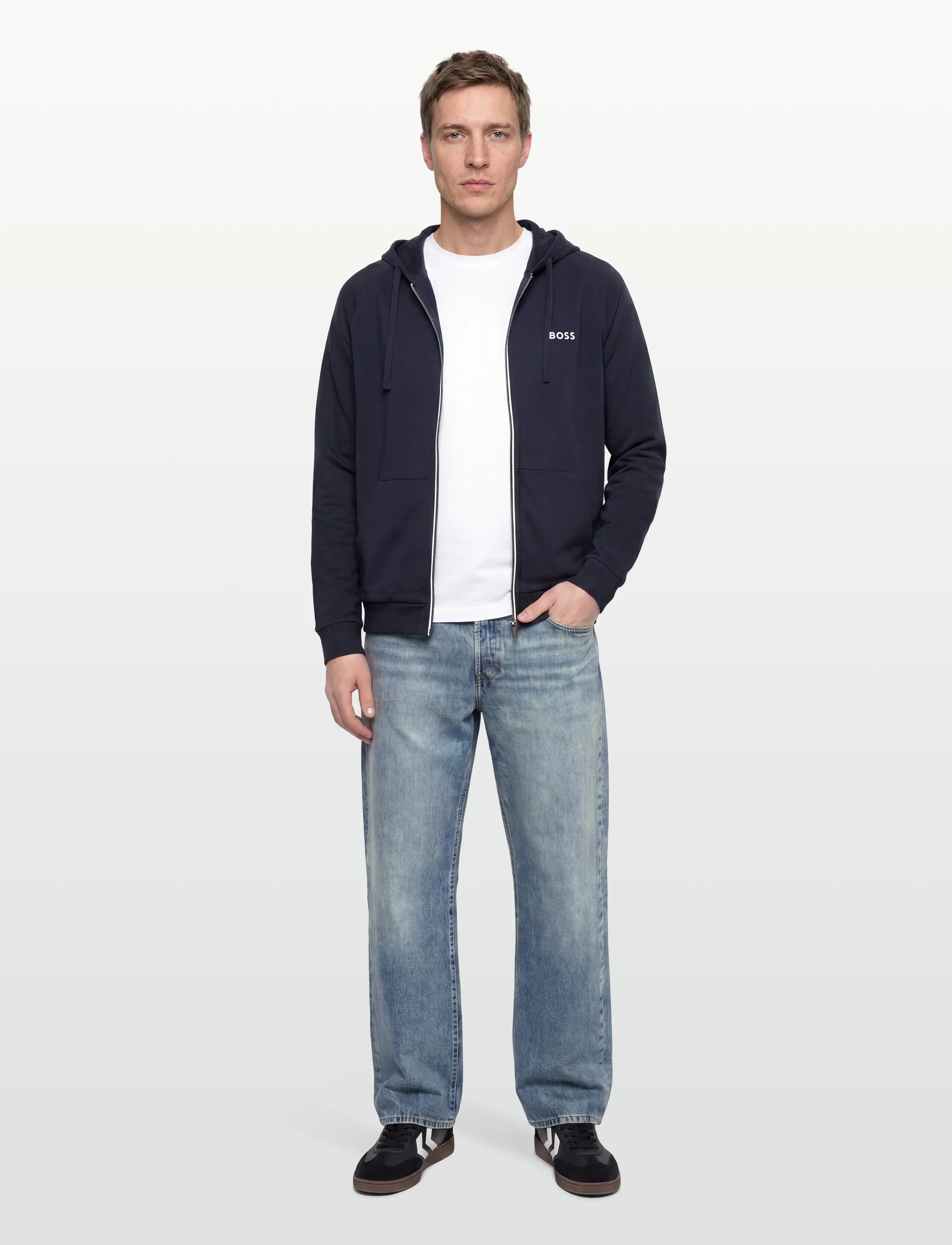 BOSS Authentic Jacket H, L, Night & Loungewear, Blau - Oberteile, Männerswear