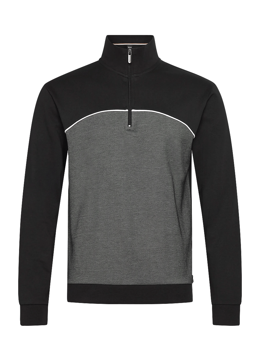 BOSS - Tracksuit 1/4 Jacket - dressipluusid - black - 0