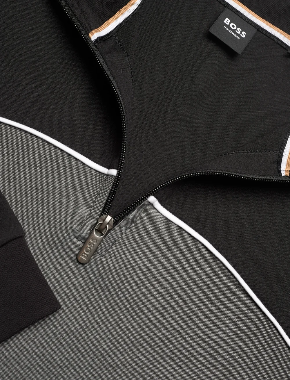 BOSS - Tracksuit 1/4 Jacket - half zip - black - 2