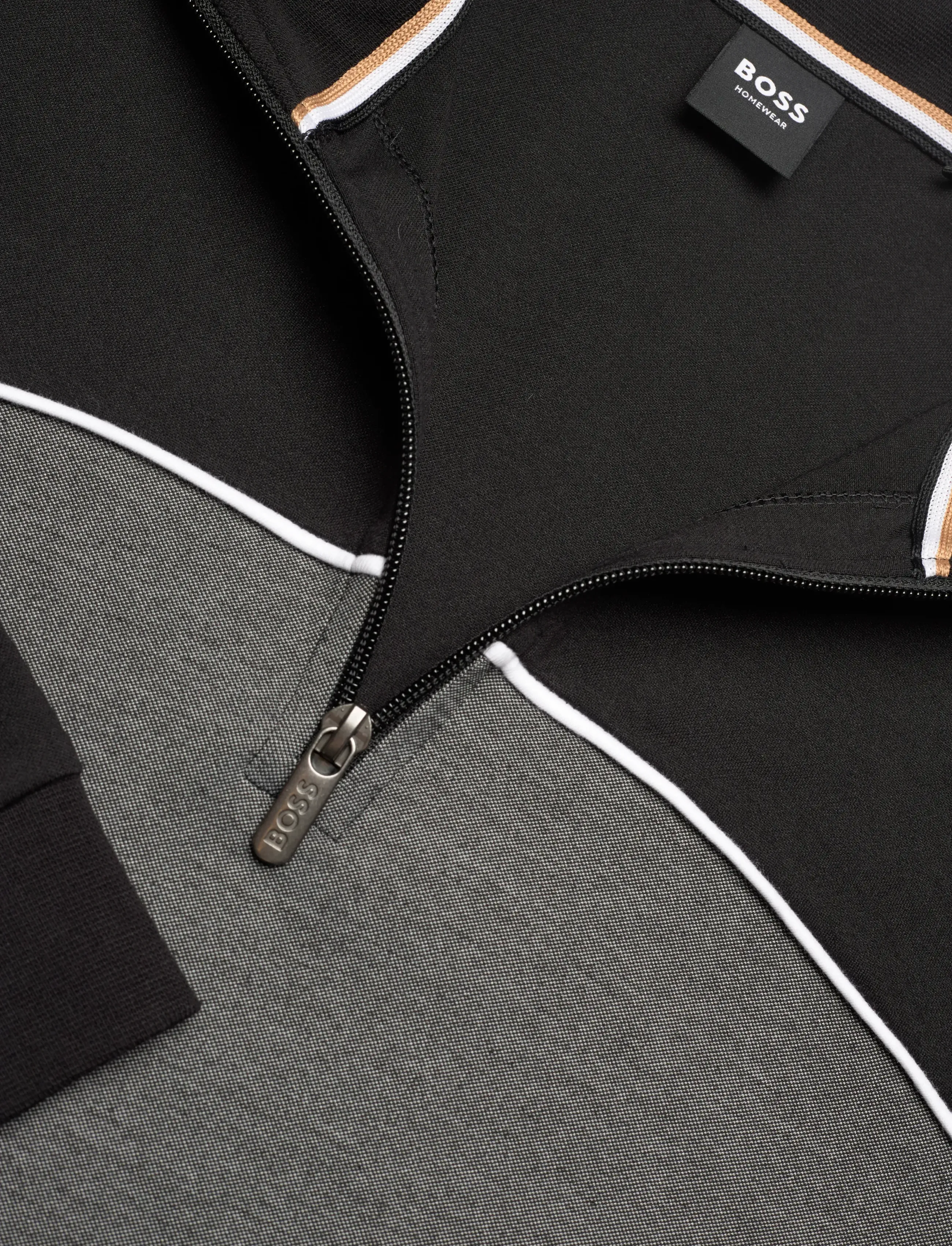 BOSS - Tracksuit 1/4 Jacket - nattrøjer - black - 2