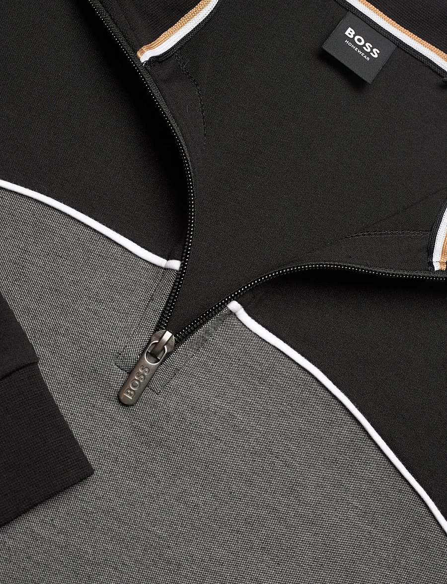 BOSS - Tracksuit 1/4 Jacket - dressipluusid - black - 2