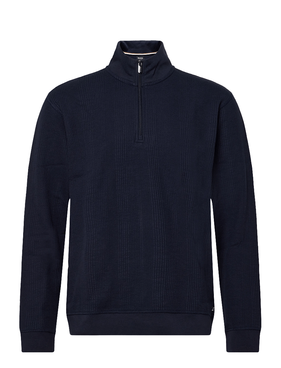BOSS - Structure 1/4 Zip - sweatshirts - dark blue - 0