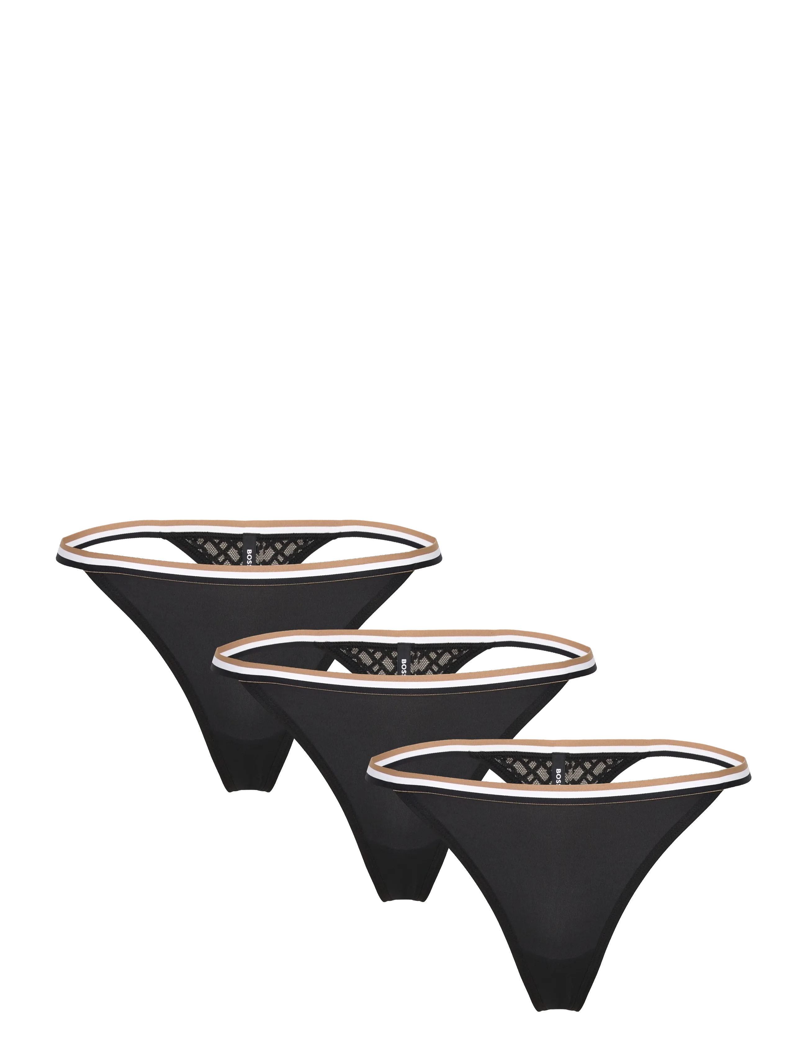 BOSS 3PACK THONG_B LACE - Stringtrusser - BLACK / black