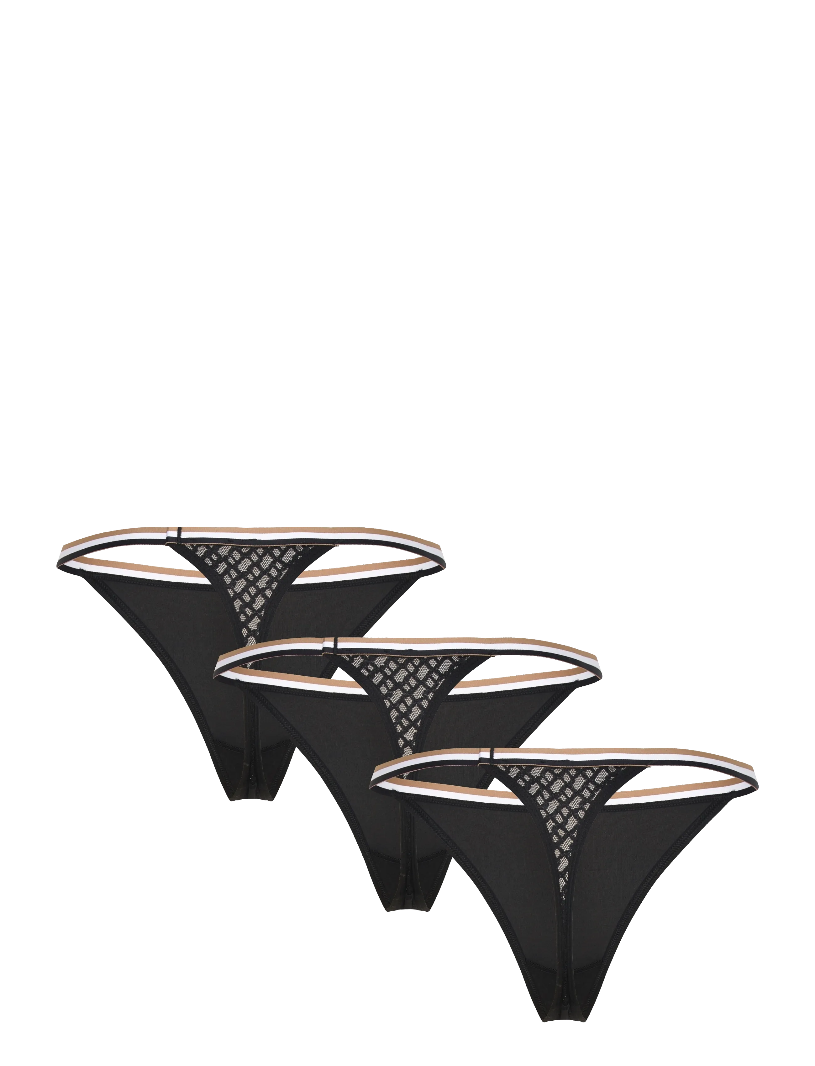 BOSS - 3PACK THONG_B LACE - laveste priser - black - 2