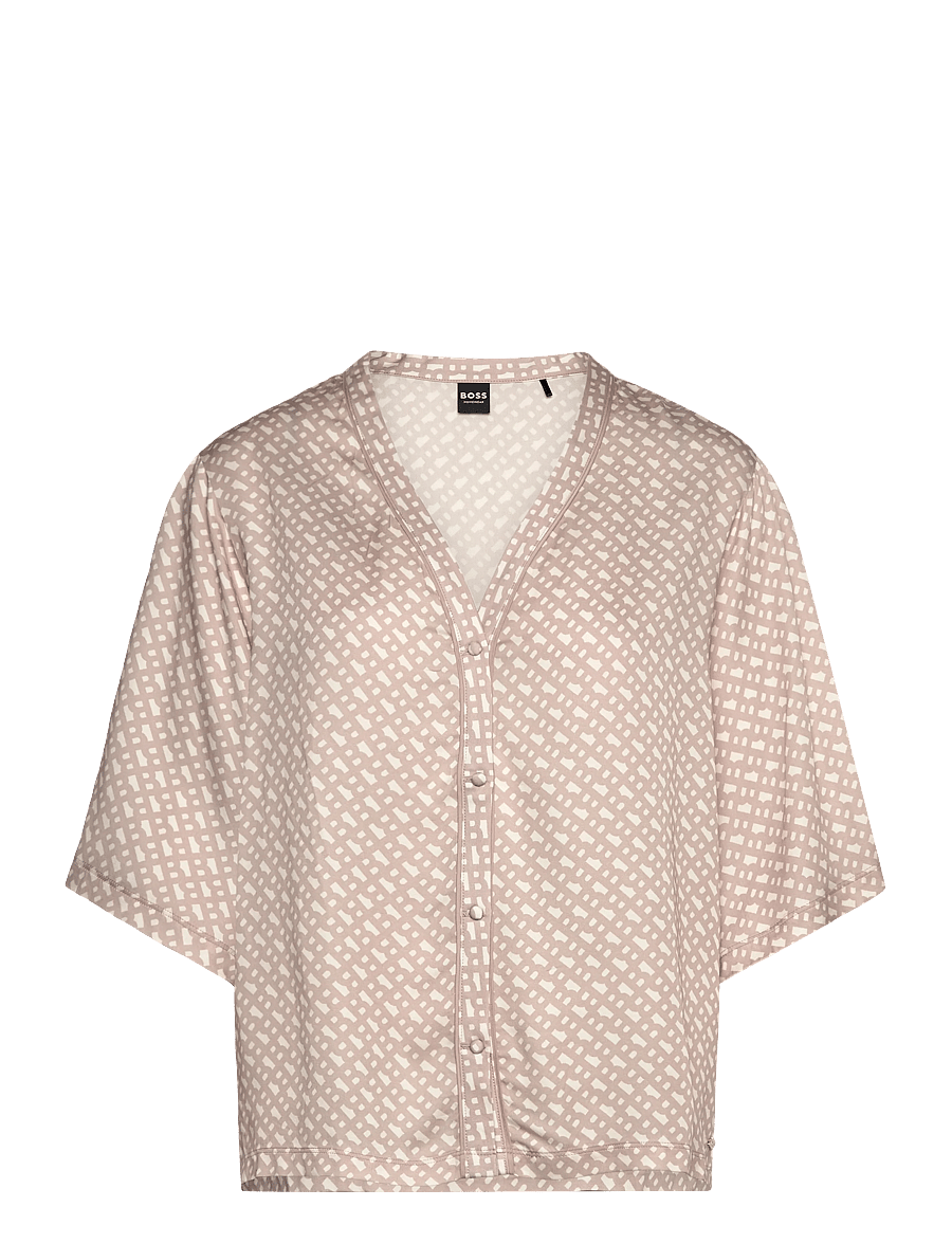 BOSS - Sateen AOP_Top - oberteile - light beige - 0