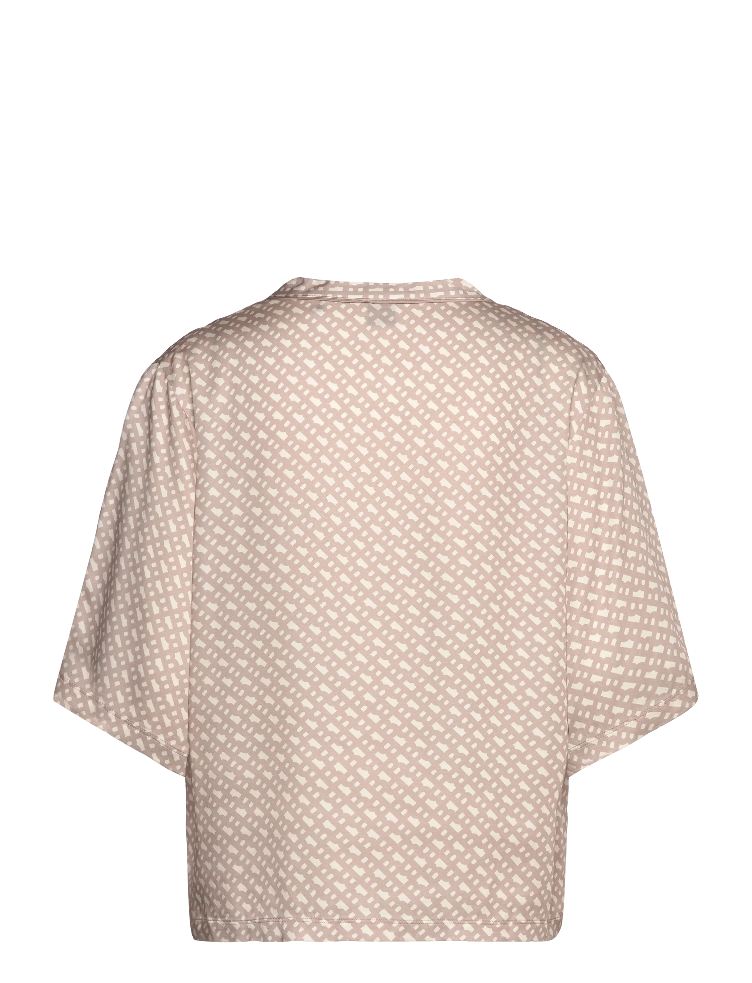 BOSS - Sateen AOP_Top - tops - light beige - 1
