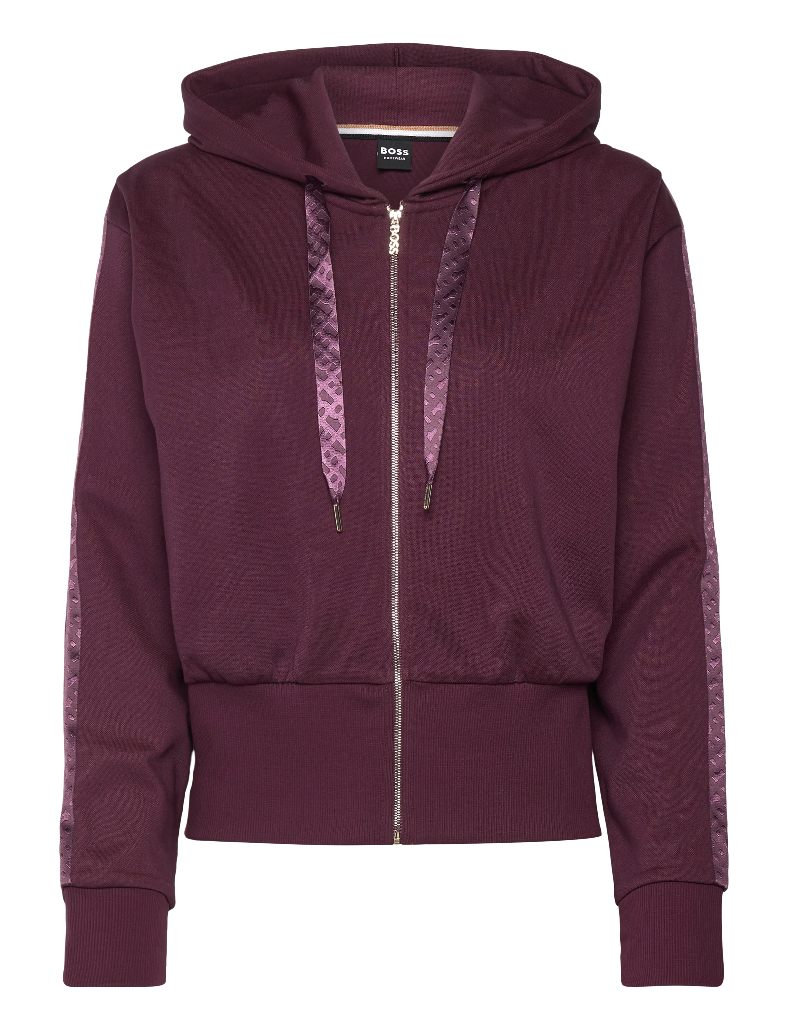 BOSS B Texture_Jacket H. - Sweatshirts - DARK PINK / burgundy