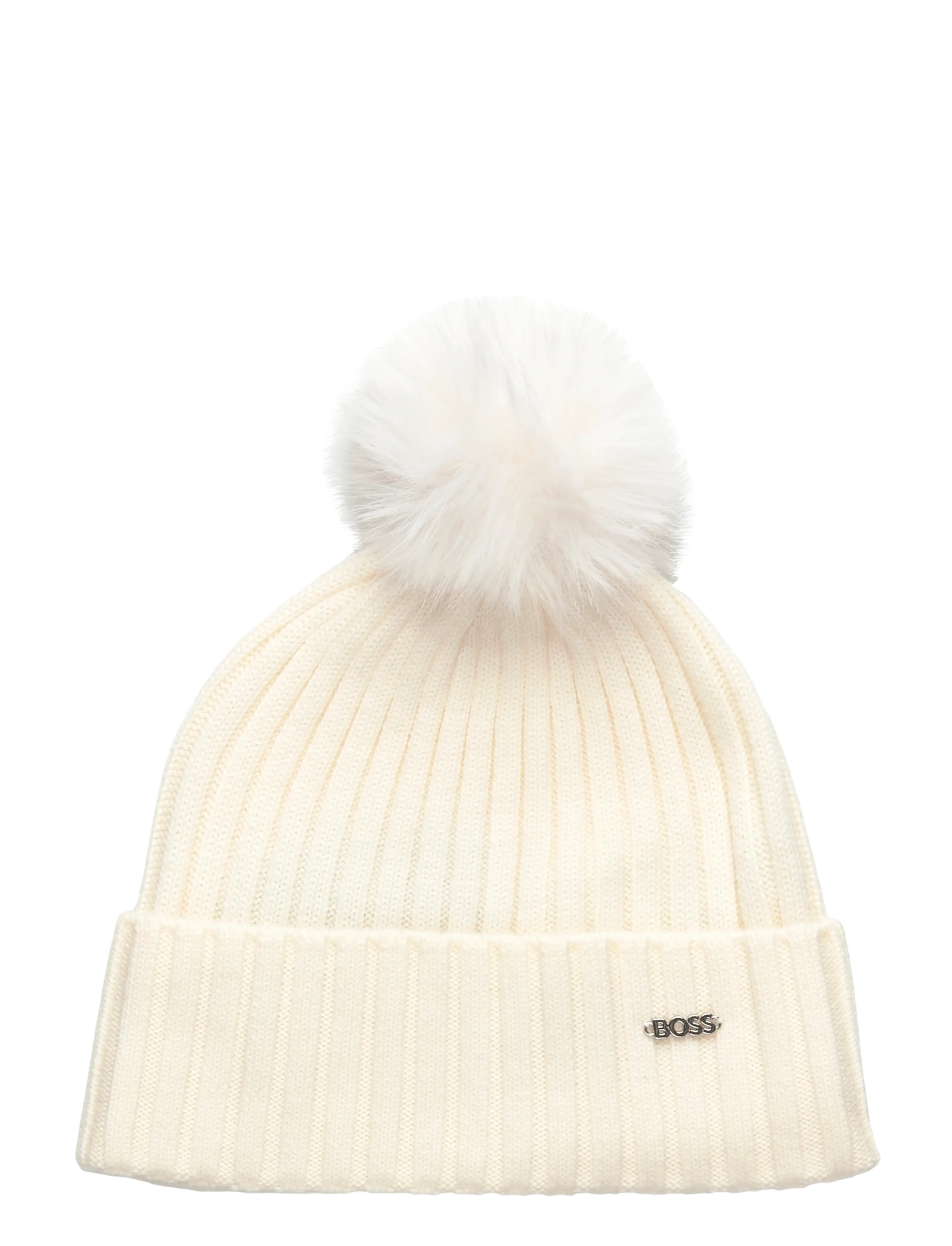 BOSS Lonie_Hat - Adītas cepures - OPEN WHITE / cream