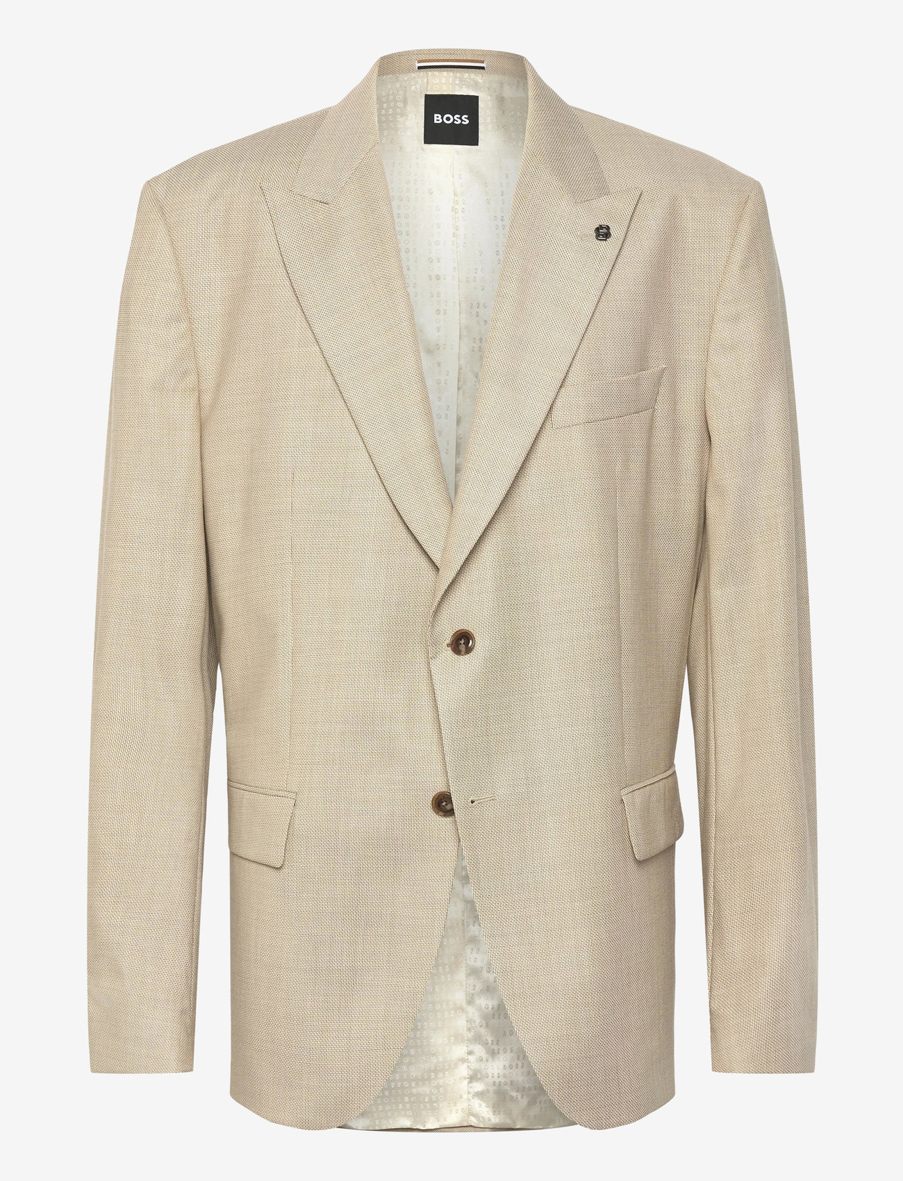 BOSS - H-Hutson-Peak-252 - enkelknäppta kavajer - open white - 0