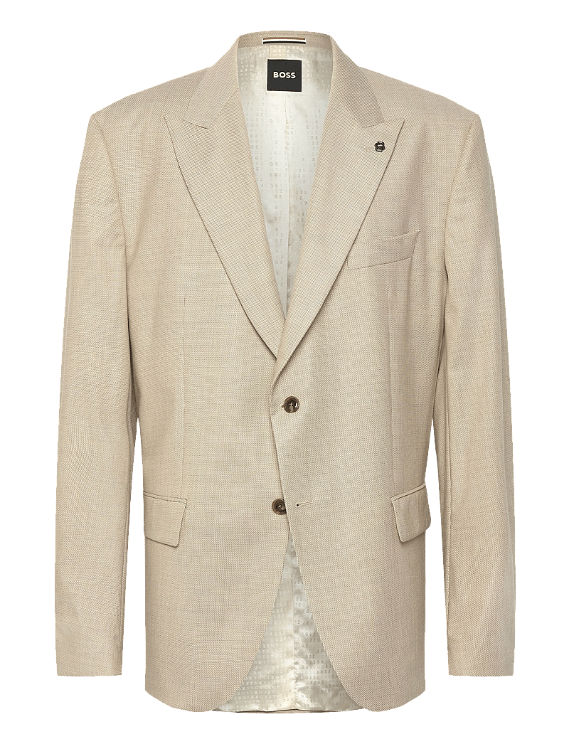 BOSS - H-Hutson-Peak-252 - enkelknäppta kavajer - open white - 0