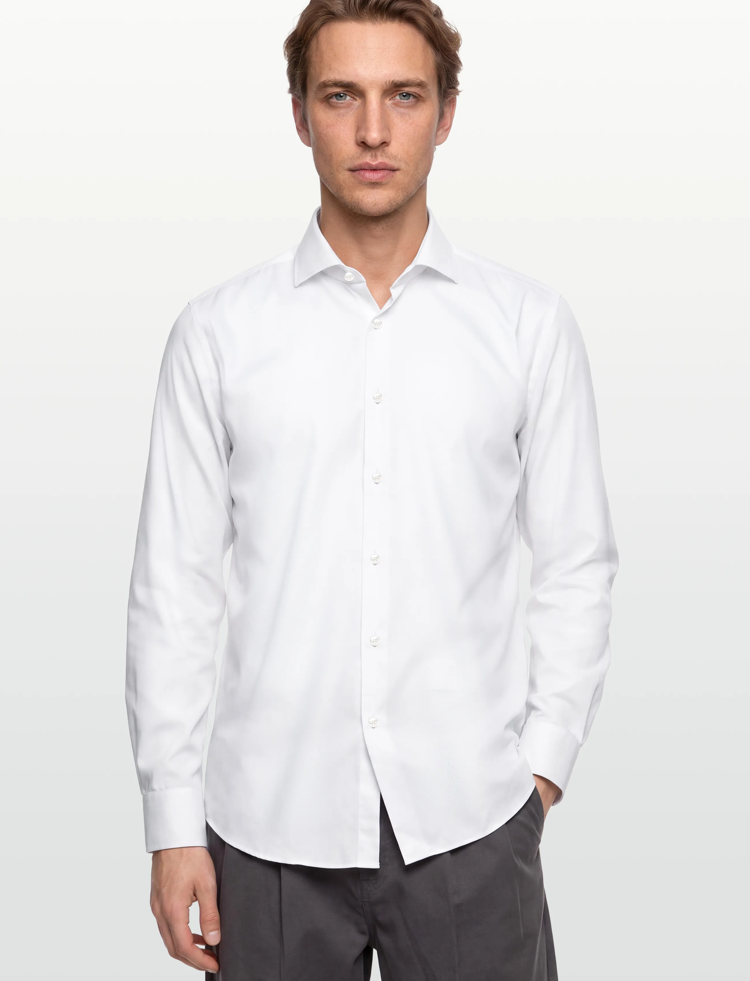 BOSS - H-HANK-spr-B1-C1-253 - business skjortor - white - 3
