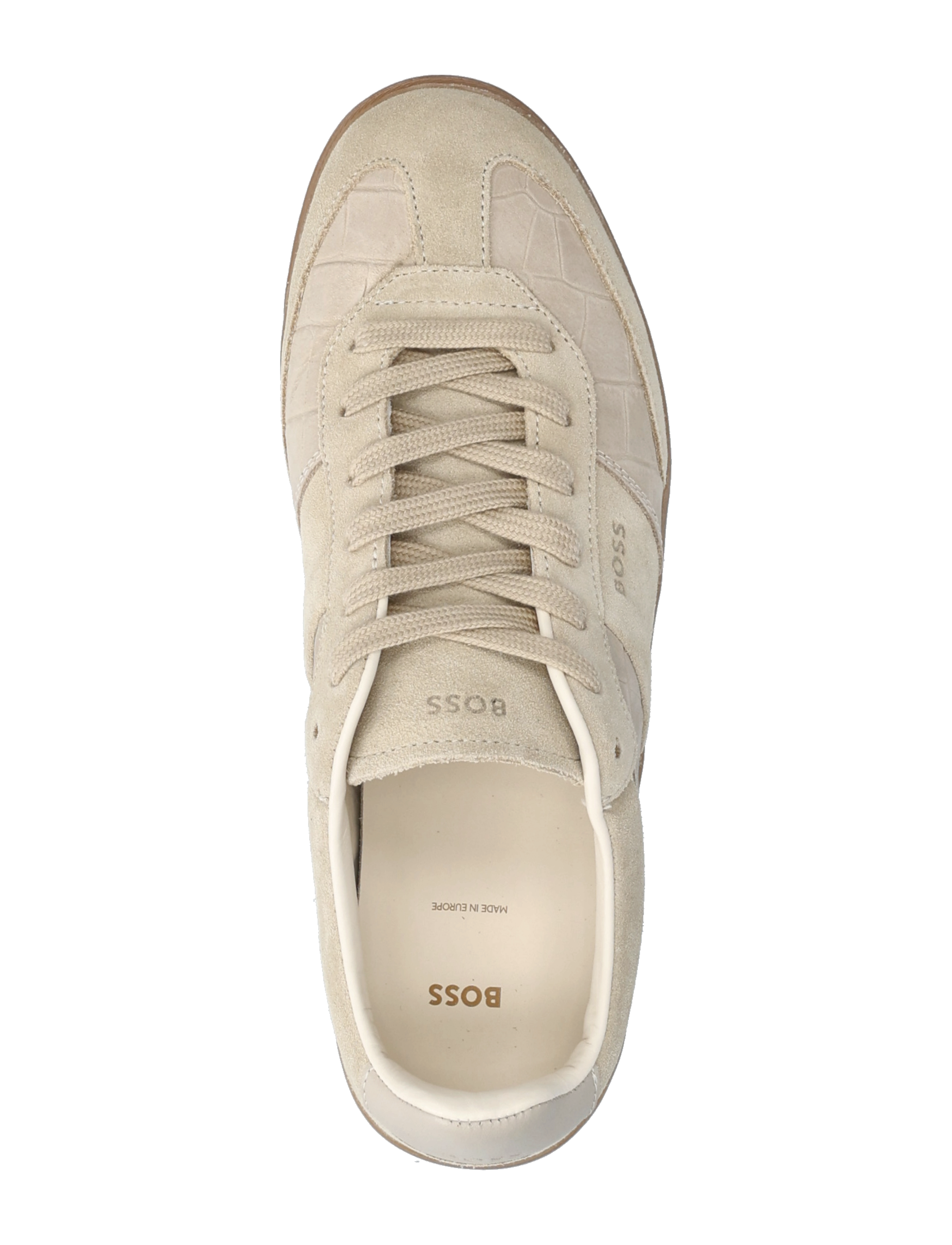 BOSS - Brenta_Tenn_crcsd - låga sneakers - light beige - 3