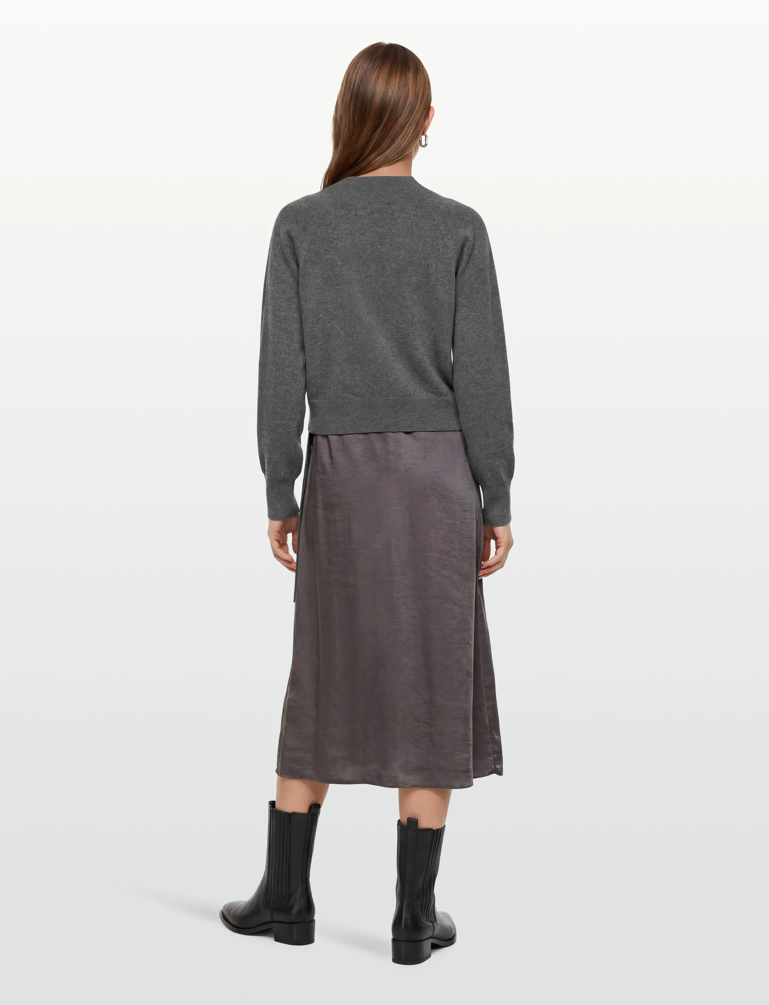 BOSS - Flalina - knitted dresses - dark grey - 4