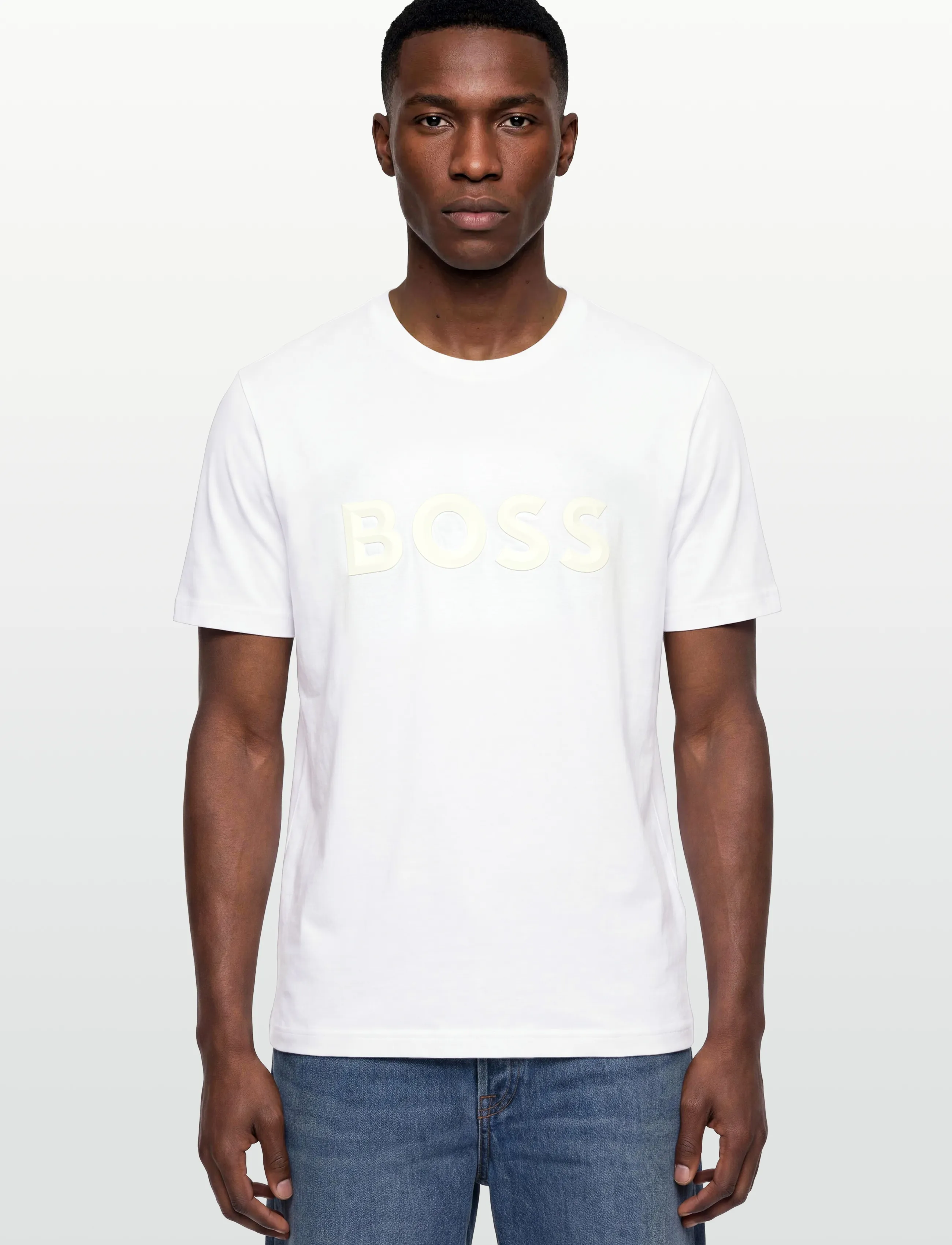 BOSS - Tee Iconic Zone - short-sleeved t-shirts - white - 3