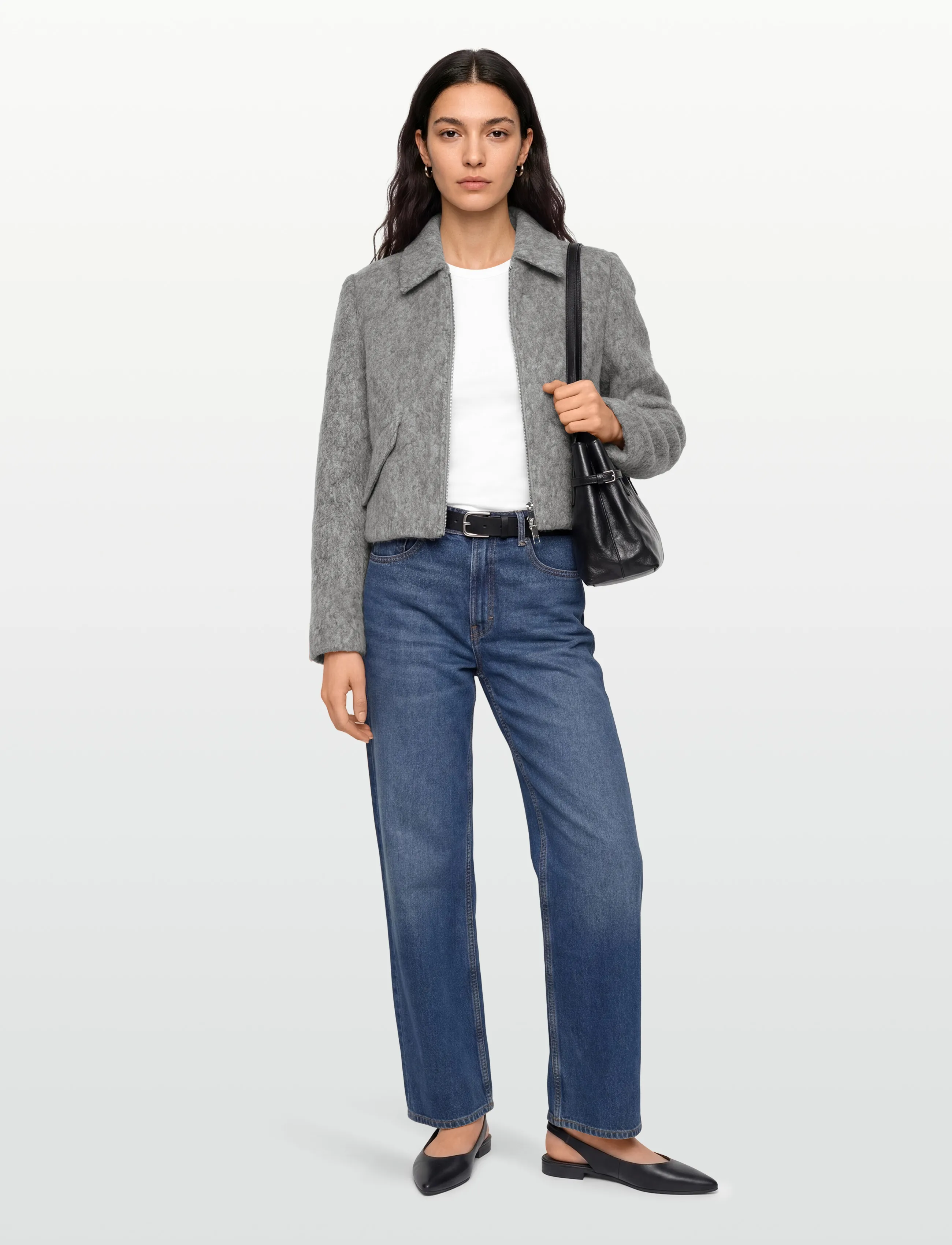 BOSS Cafiore1, 38, Grey, Jakker > Uldjakker, Dame