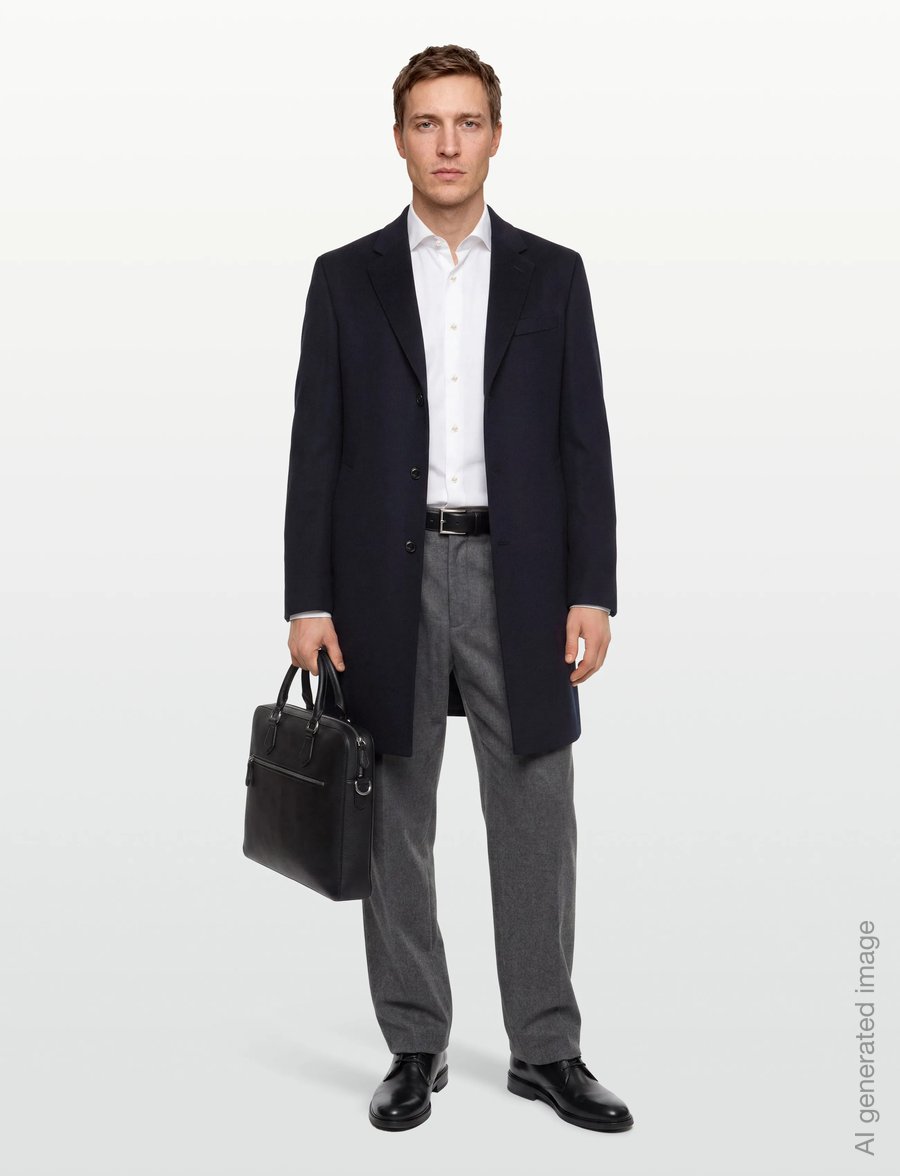 BOSS - H-Hyde-254 - wool coats - dark blue - 0