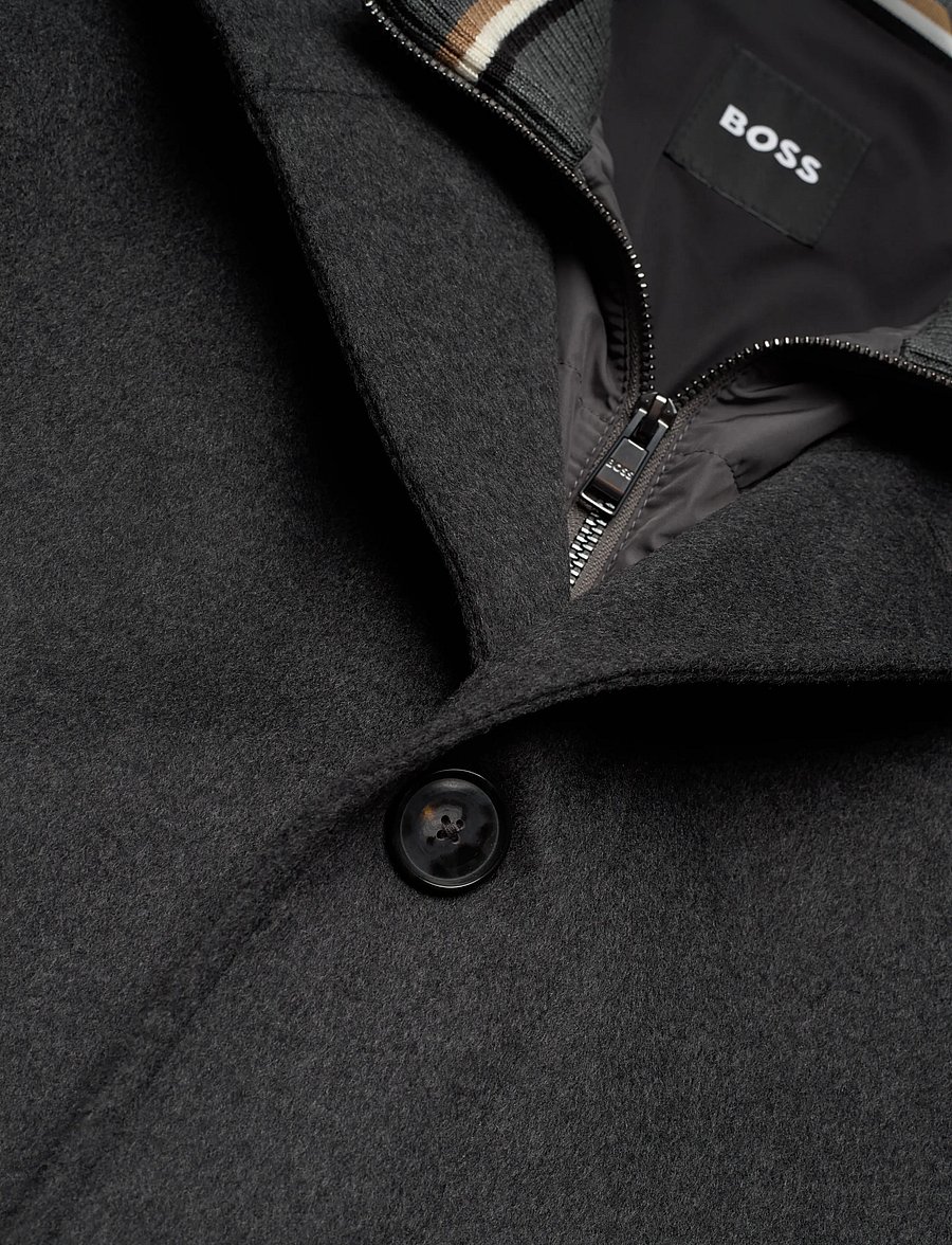 BOSS - H-Coxtan-234 - wełniane kurtki - medium grey - 2