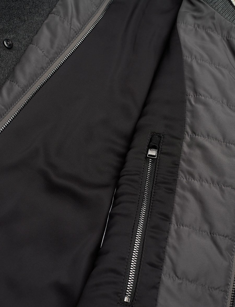 BOSS - H-Coxtan-234 - wełniane kurtki - medium grey - 4