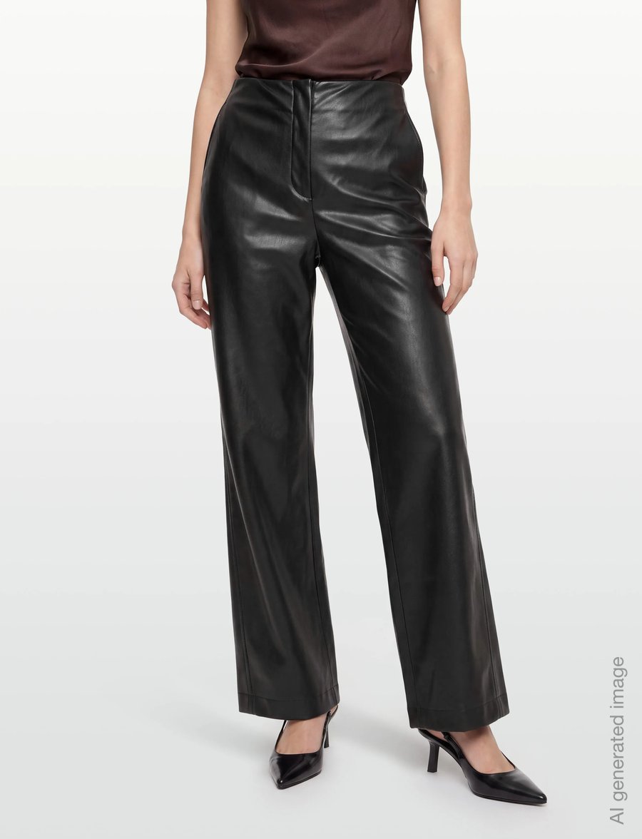 BOSS - Timiras - odinės kelnės - black - 3