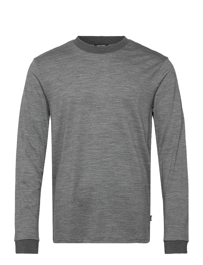 BOSS - H-Talley 110 - langærmede t-shirts - medium grey - 0