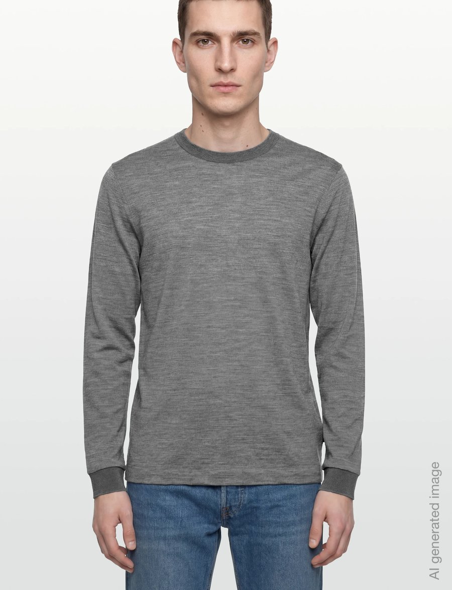 BOSS - H-Talley 110 - langärmelige t-shirts - medium grey - 3