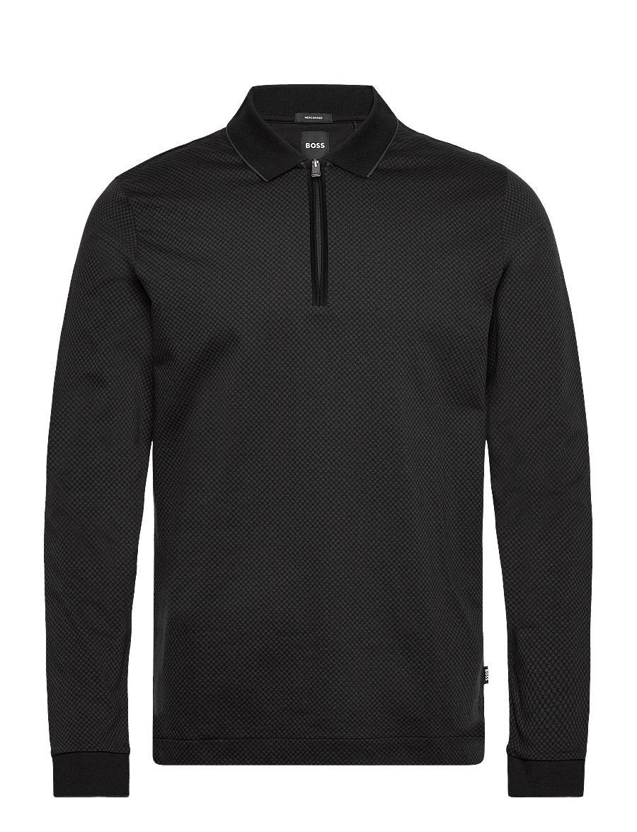 BOSS - H-Peduzzi 06 - pullover mit halbem reißverschluss - black - 1