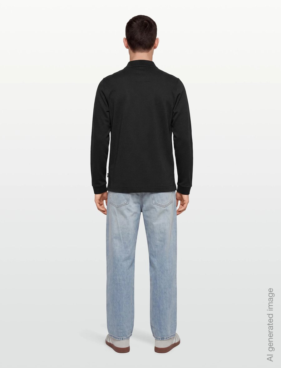 BOSS - H-Peduzzi 06 - pullover mit halbem reißverschluss - black - 4