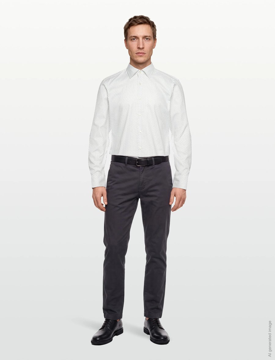 BOSS - H-JOE-kent-C1-214 - mönstrade skjortor - white - 0