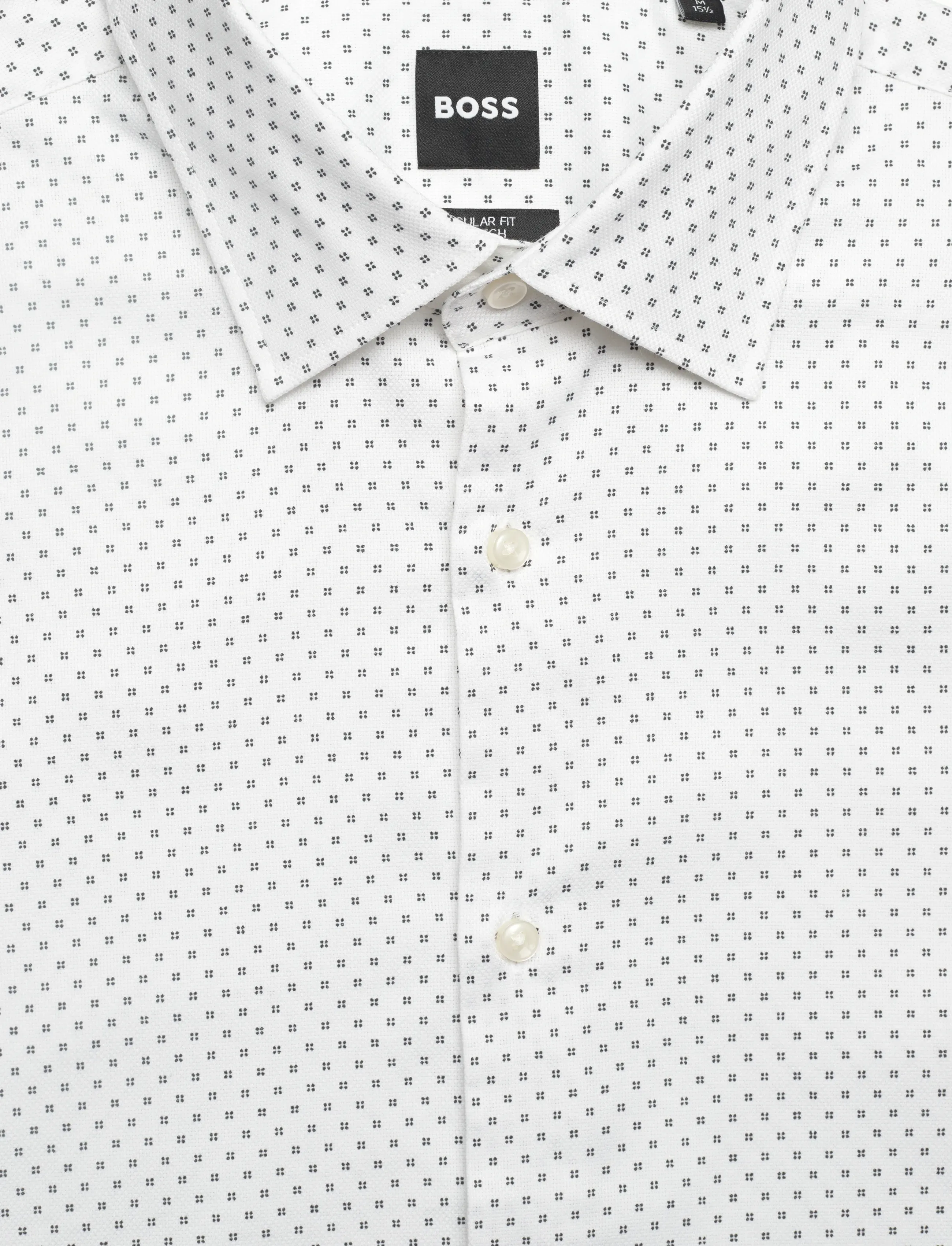 BOSS - H-JOE-kent-C1-214 - hemden mit muster - white - 2