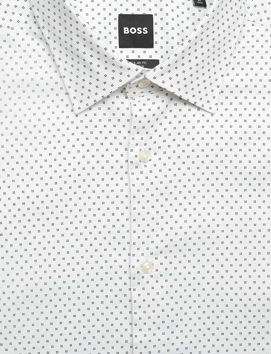 BOSS - H-JOE-kent-C1-214 - hemden mit muster - white - 2