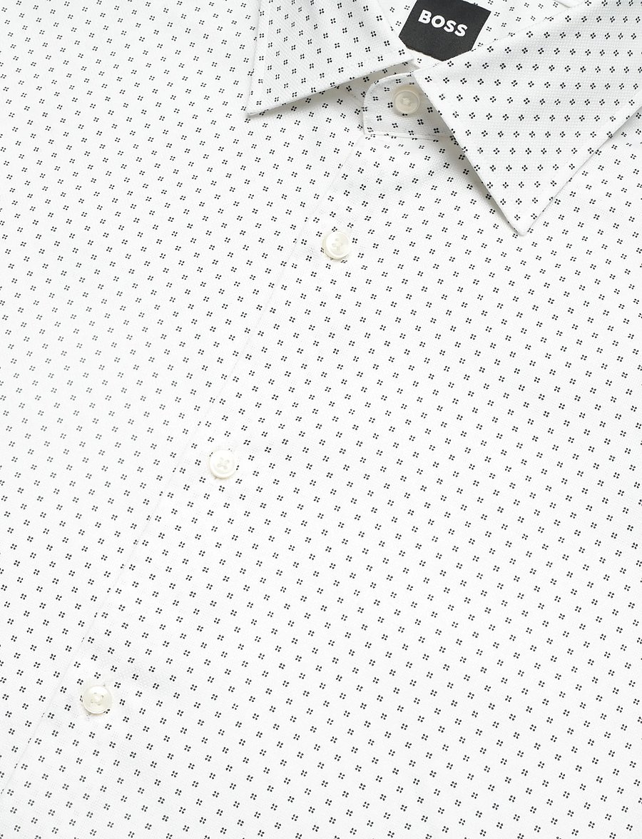 BOSS - H-JOE-kent-C1-214 - hemden mit muster - white - 3