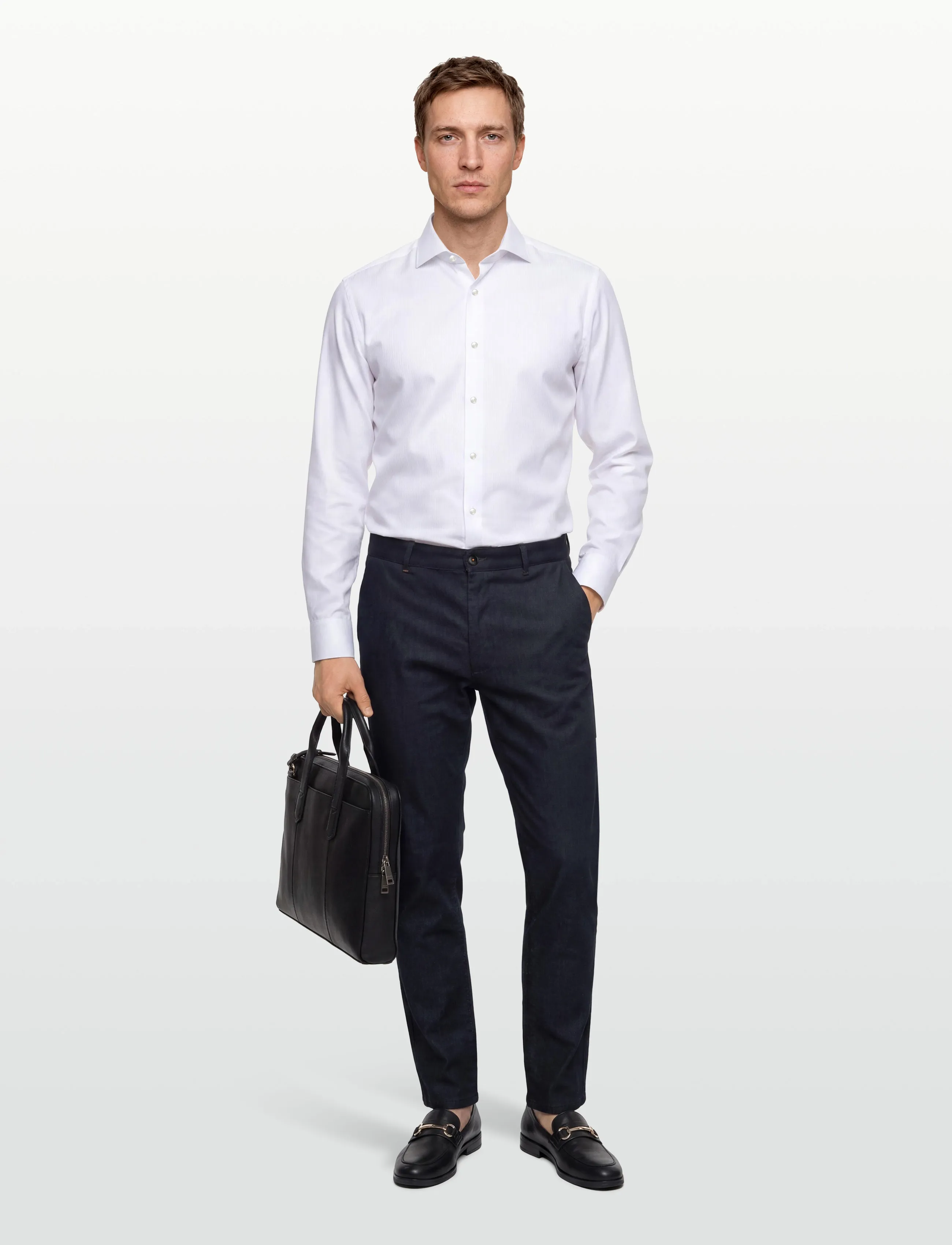 BOSS - H-HANK-spr-B1-C1-253 - business skjortor - white - 0