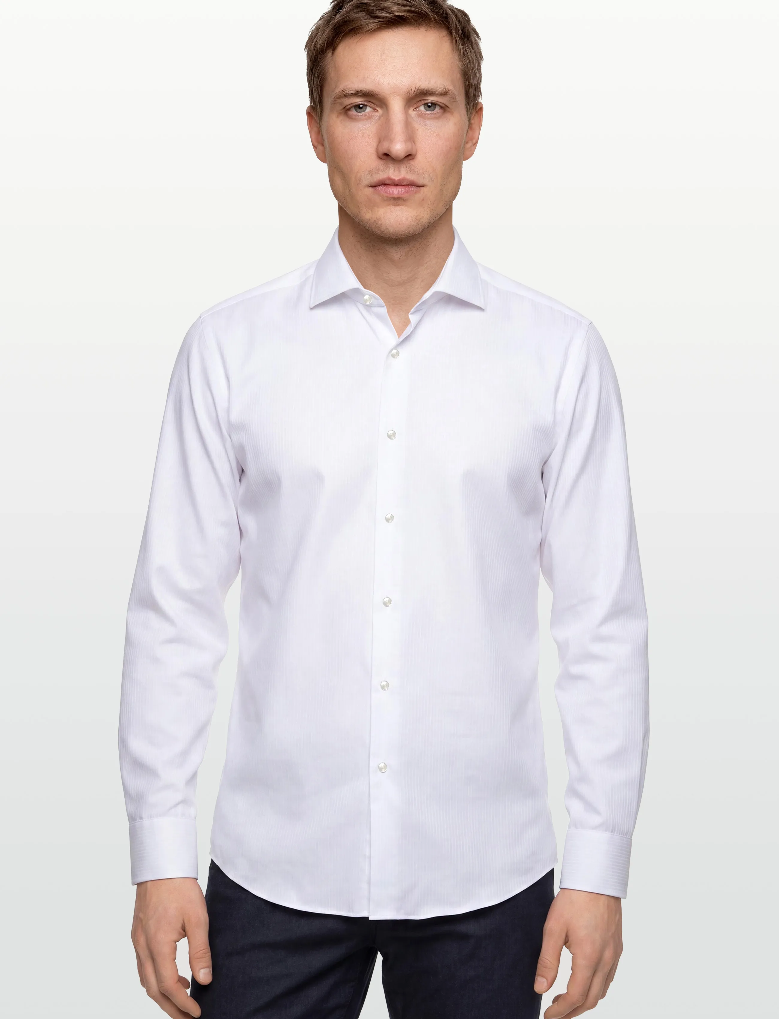 BOSS - H-HANK-spr-B1-C1-253 - business skjortor - white - 3