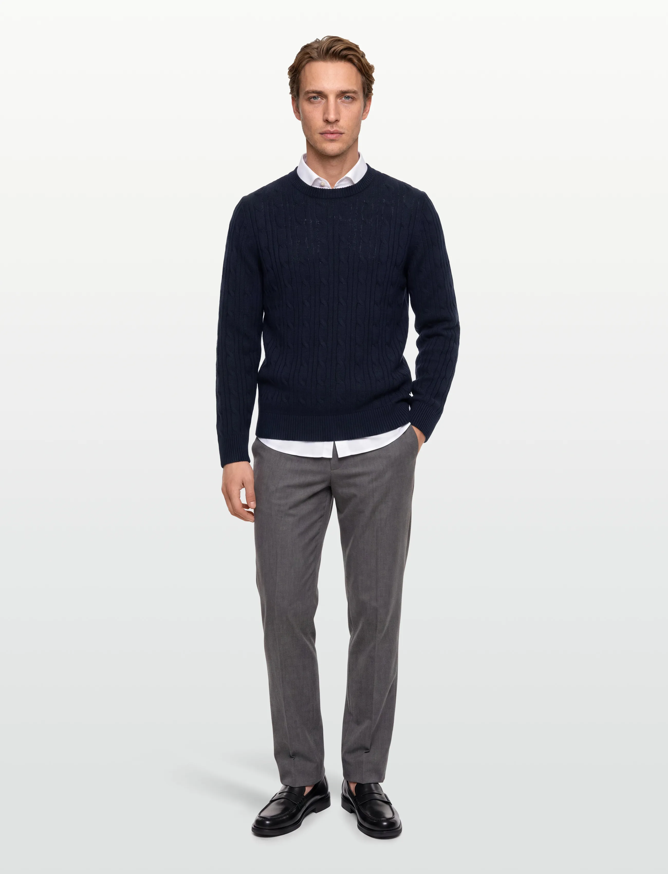 BOSS - H-Hetico - basic-strickmode - dark blue - 0