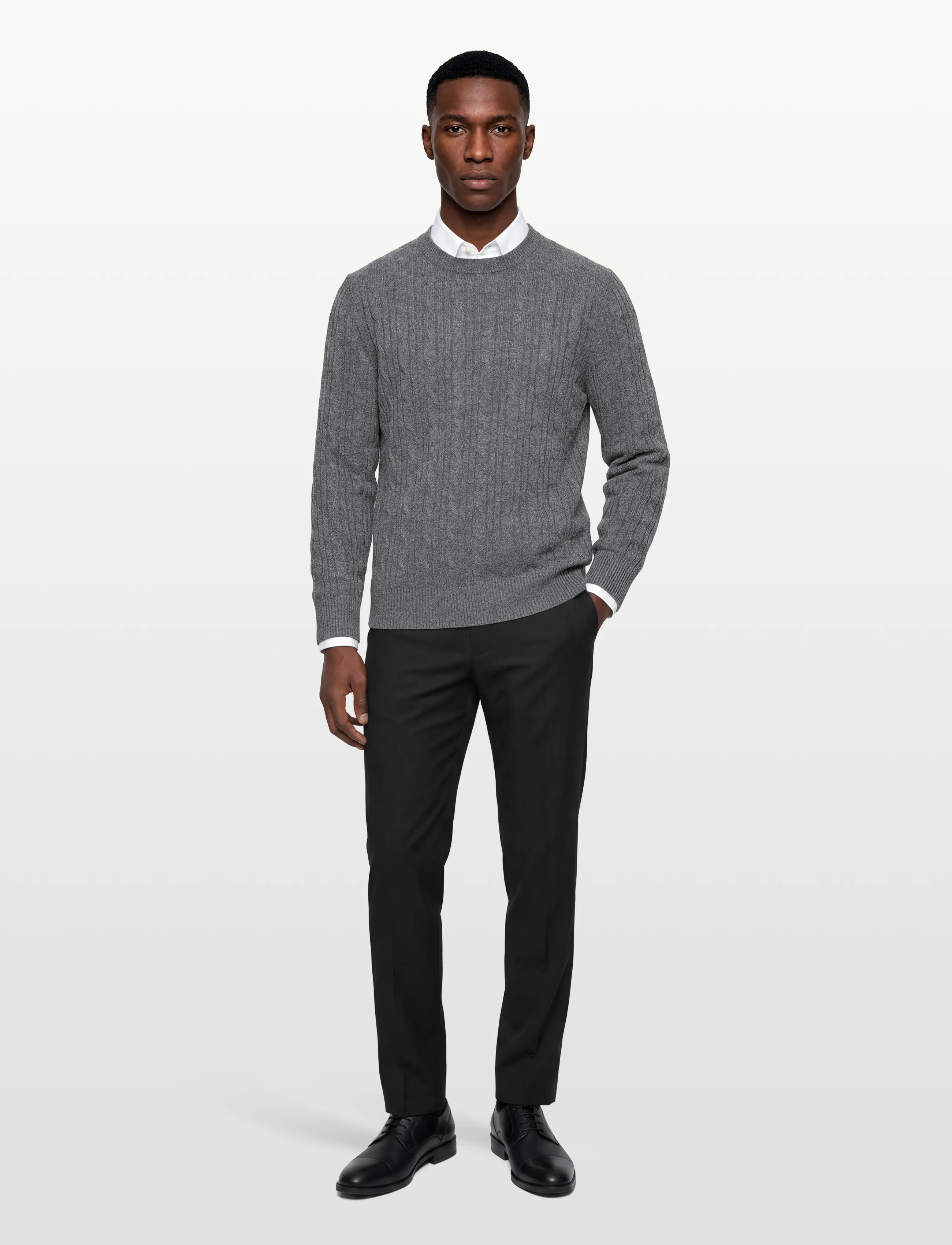 BOSS - H-Hetico - rundhals - medium grey - 0