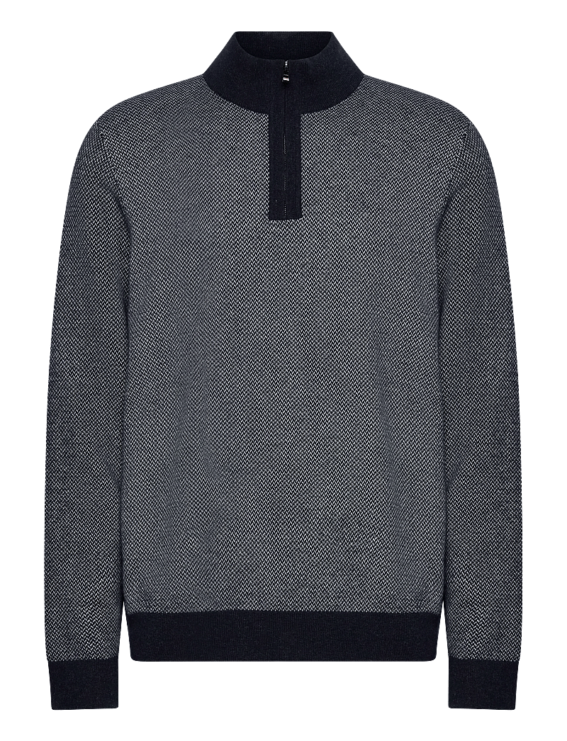 BOSS - H-Hettore - tõmblukk-kaelusega dressipluusid - dark blue - 0