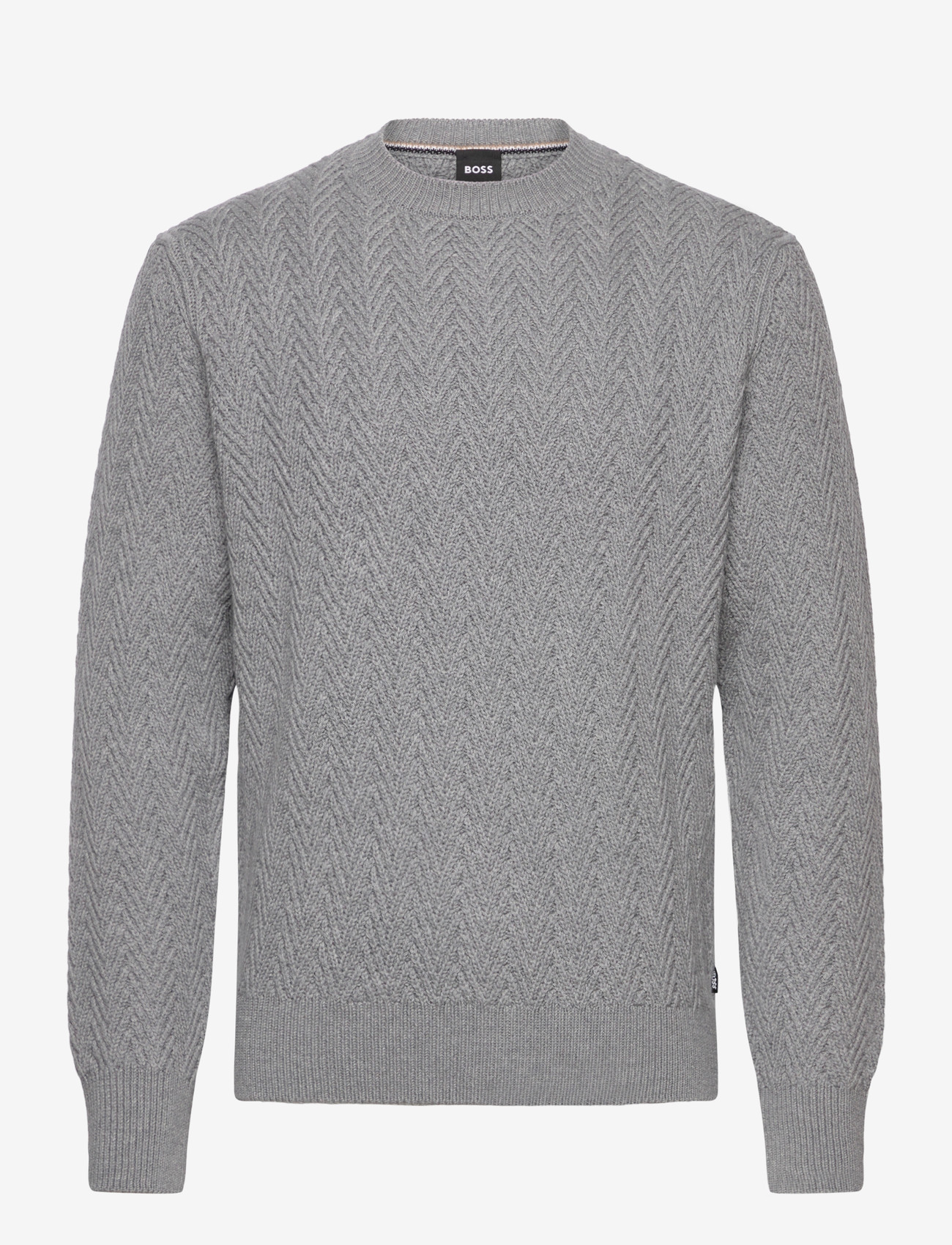 BOSS - H-Hitalo - Ümmarguse kaelusega kudumid - silver - 0