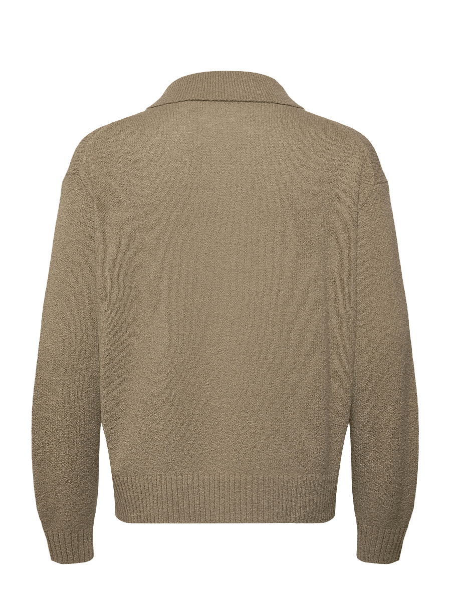 BOSS - C-Hadone - pikkade varrukatega kootud polod - open brown - 1