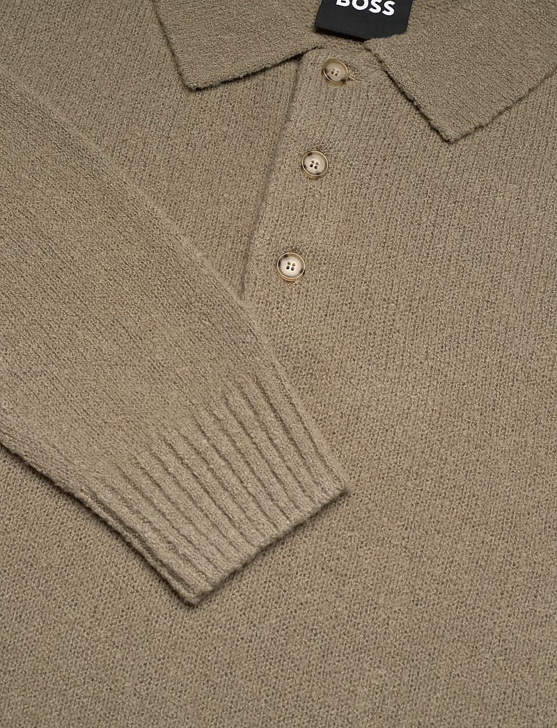 BOSS - C-Hadone - stickade pikéer - open brown - 2