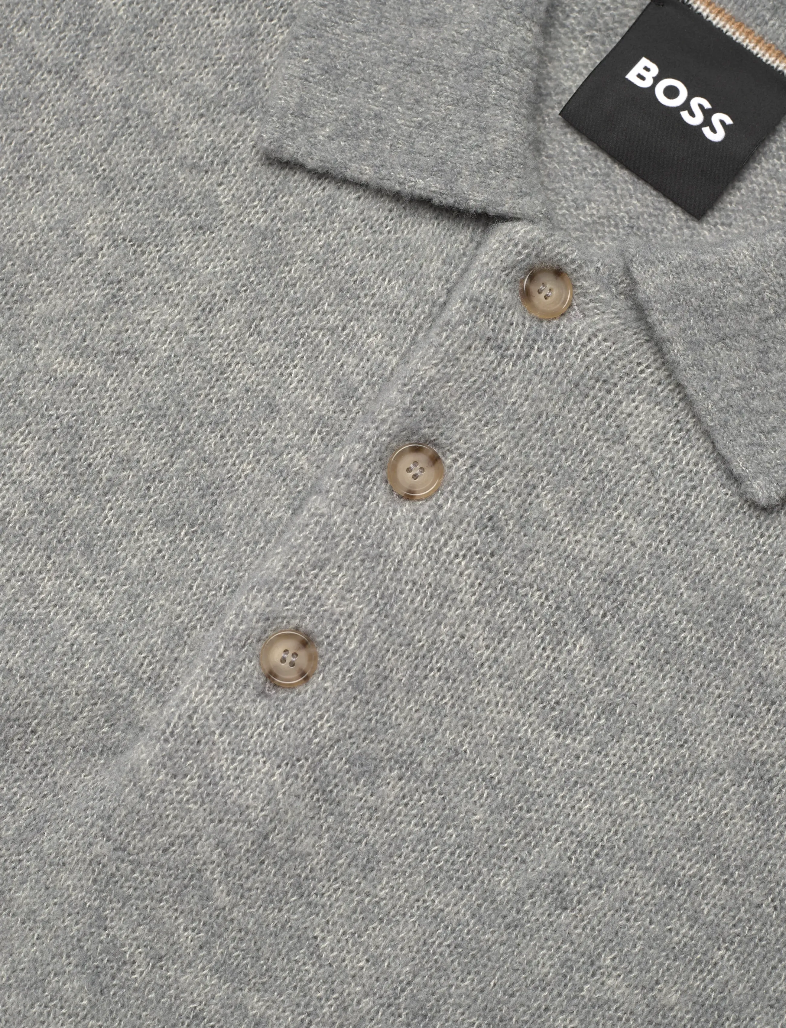 BOSS - C-Hadone - long-sleeved knitted polos - silver - 2