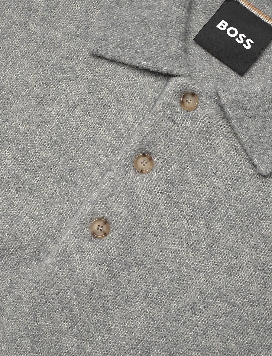 BOSS - C-Hadone - long-sleeved knitted polos - silver - 2