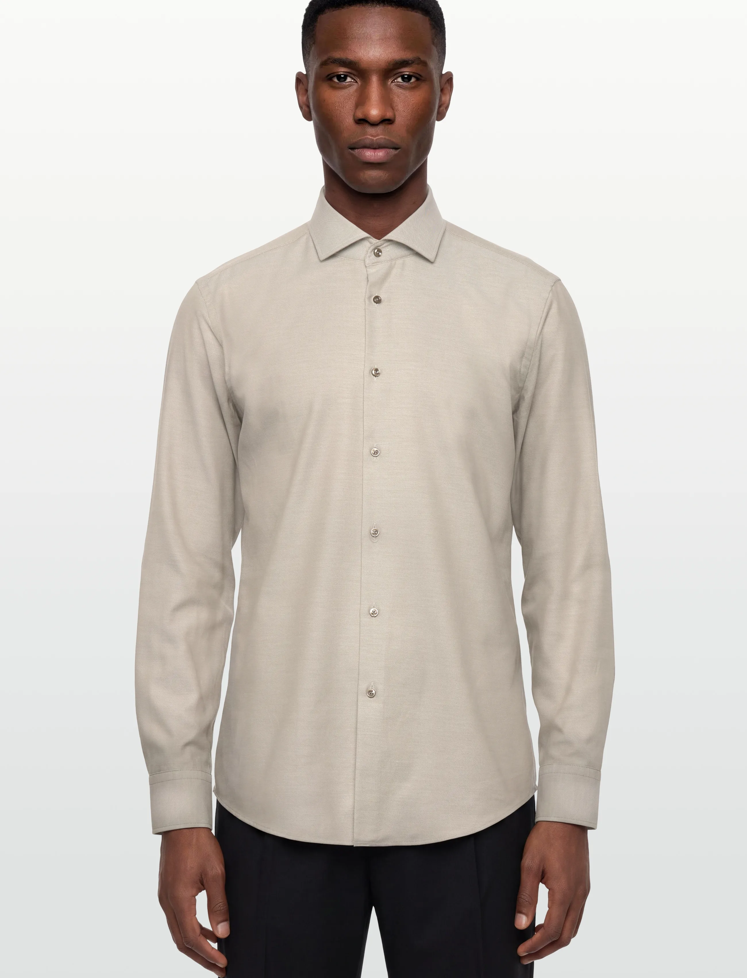 BOSS - H-HANK-spread-C1-222 - kontorisärgid - open brown - 3