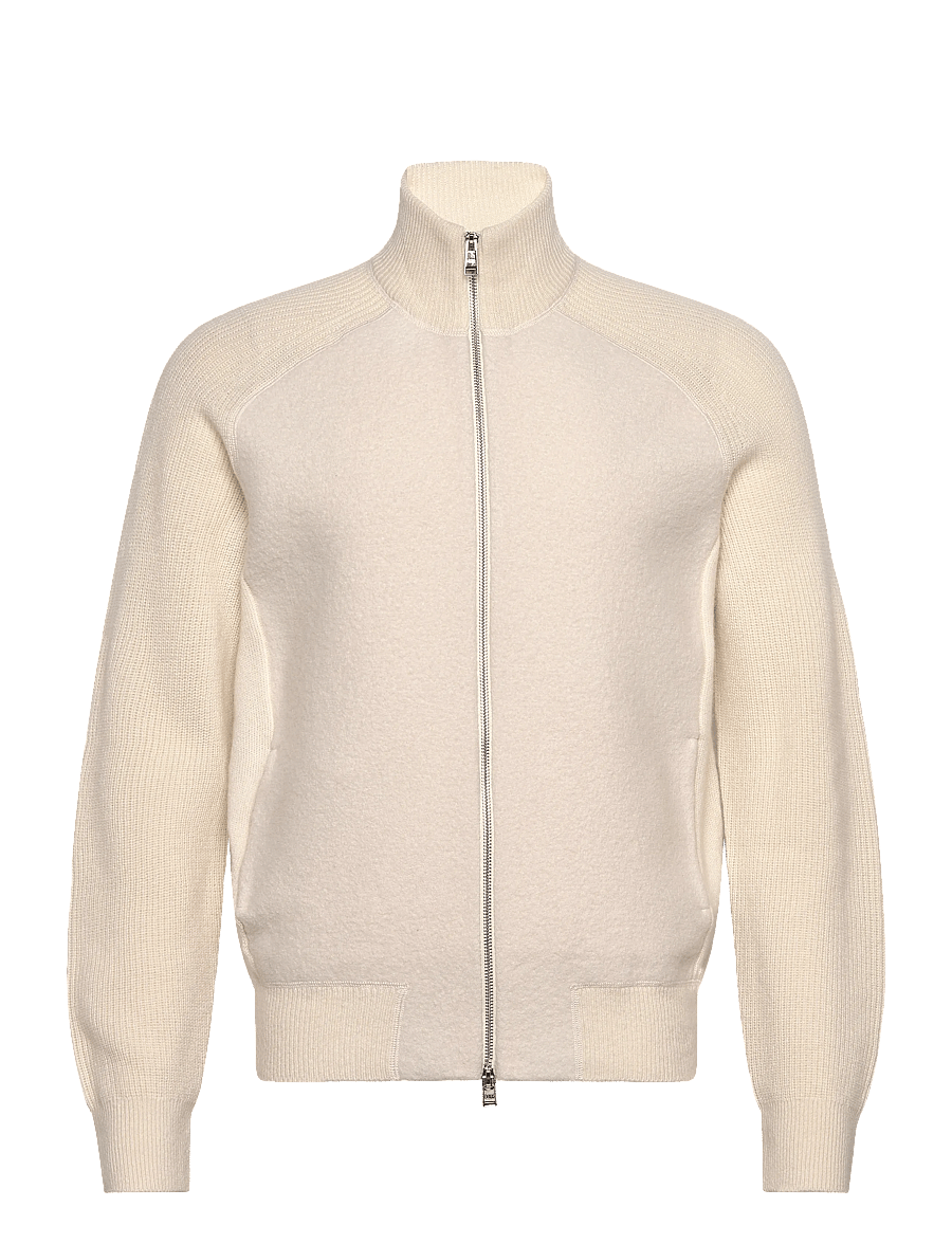 BOSS - H-Hibisco - fullzip strik - open white - 0