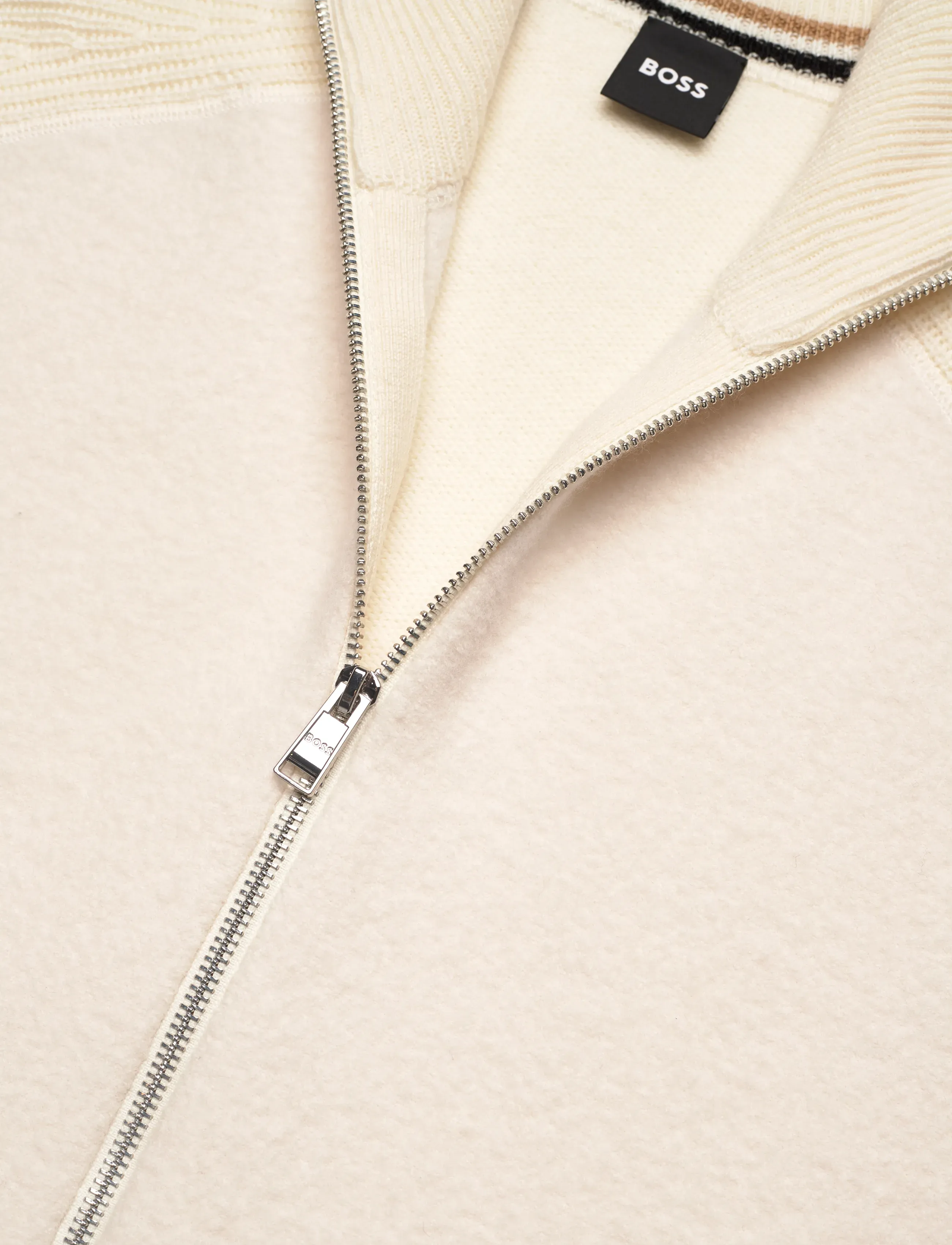 BOSS - H-Hibisco - full zip strik - open white - 2