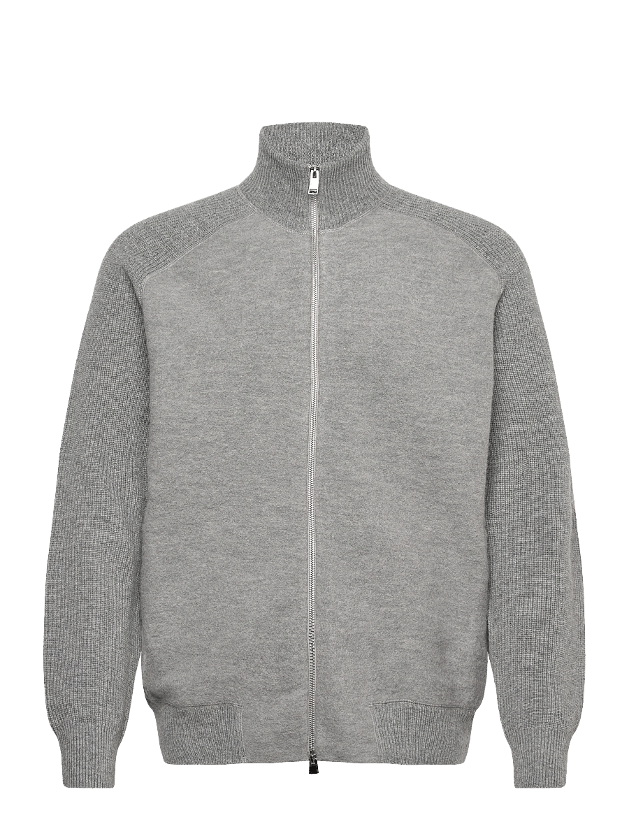 BOSS - H-Hibisco - pullover mit durchgehendem reißverschluss - silver - 1